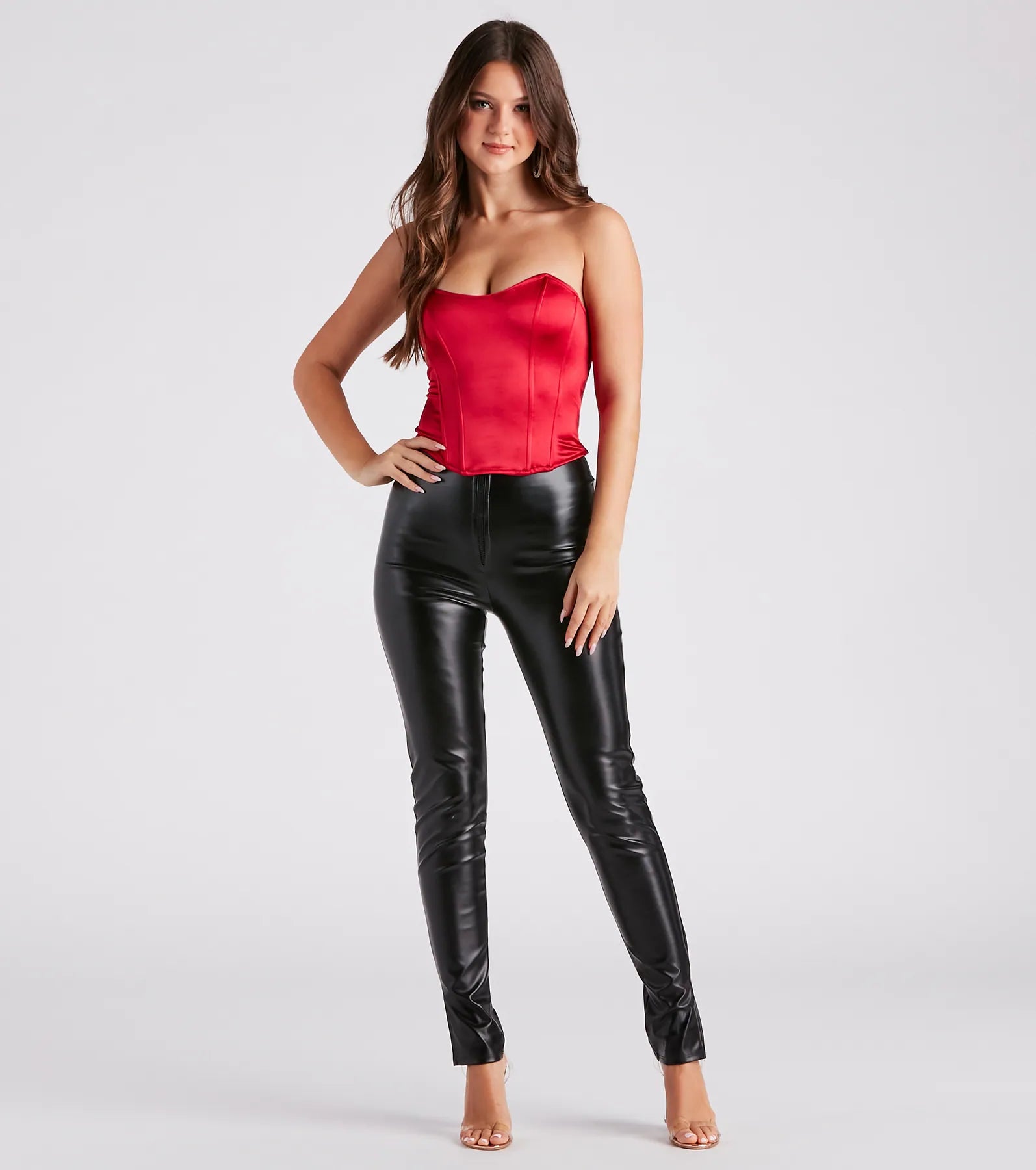 Girl's Night Out Strapless Satin Corset Top - Image 3