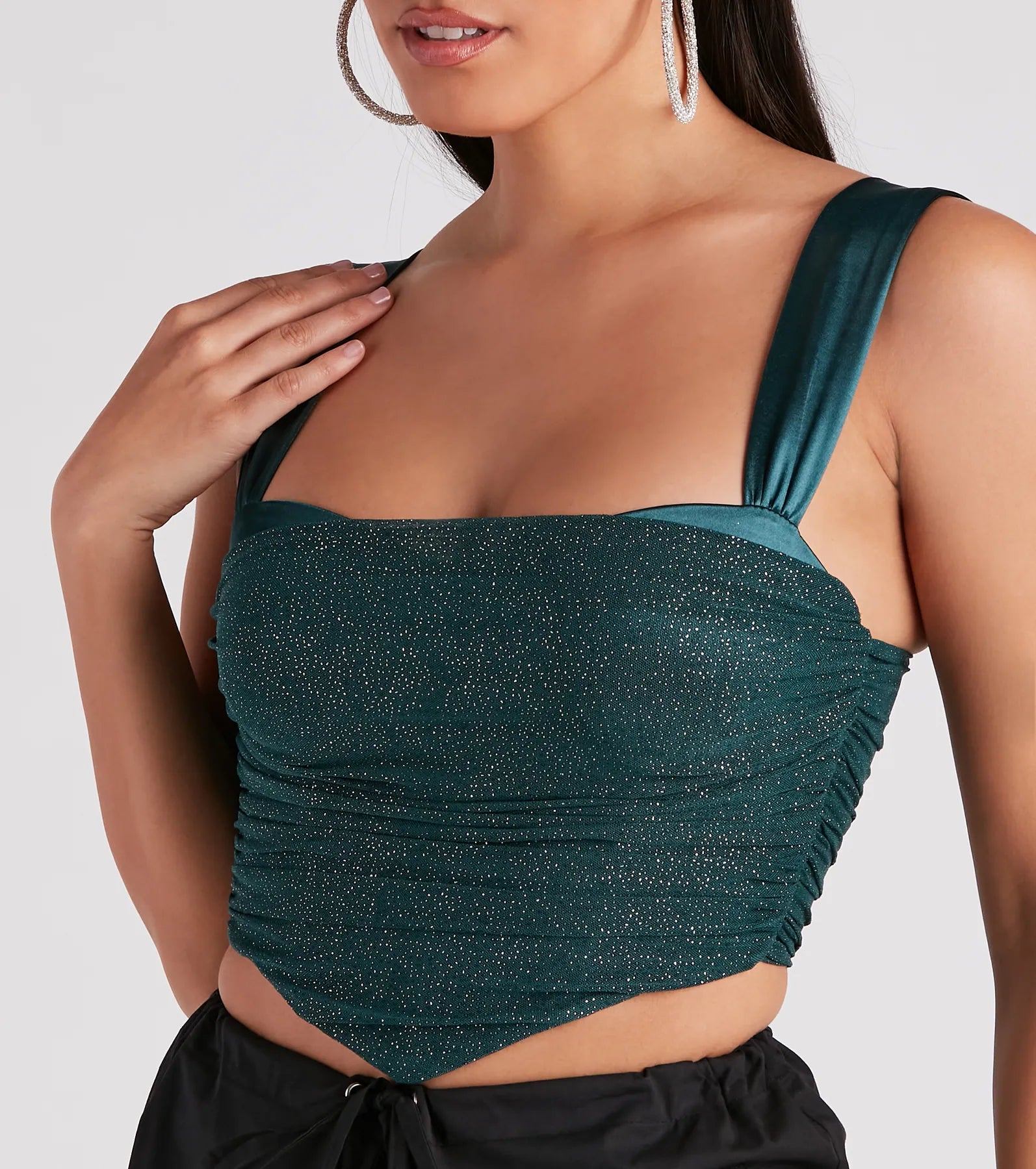 Awestruck Satin Glitter Bustier - Image 8