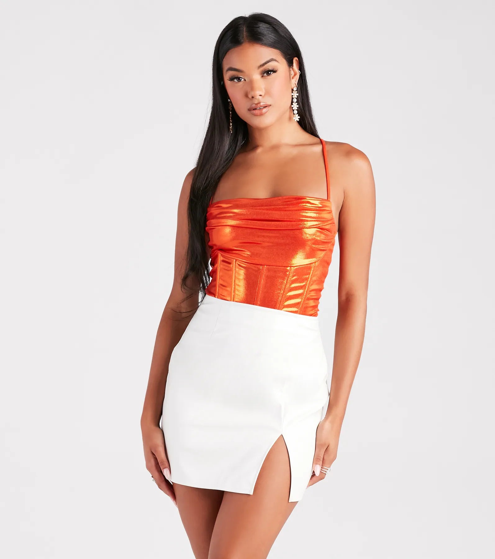 Take Me To The Disco Metallic Corset Top - Image 13
