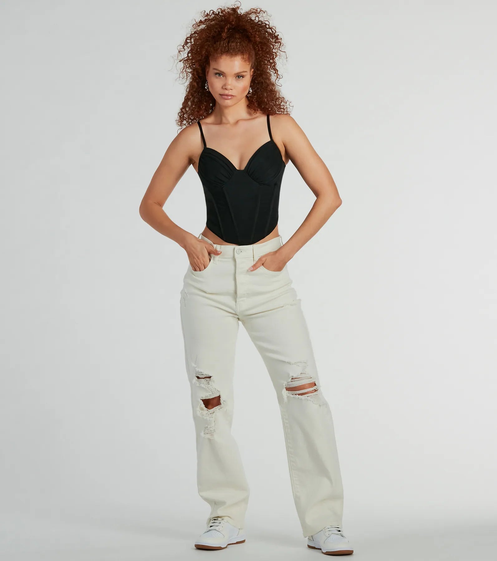 Sultry Perfection Mesh Cropped Bustier Top - Image 7