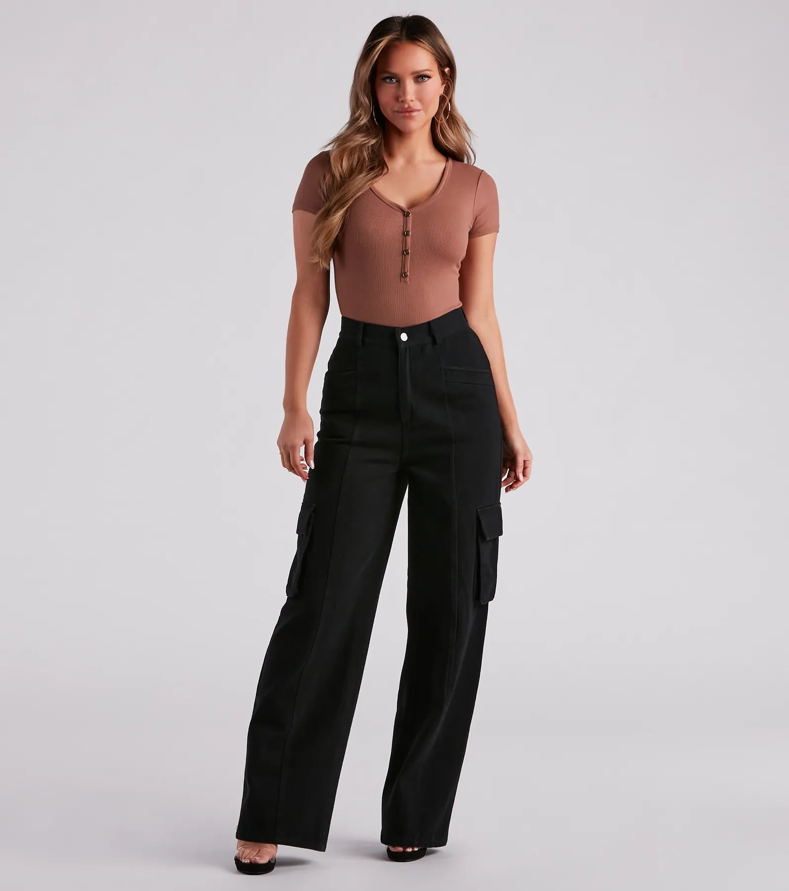 Casual Classic Button-Front Henley Bodysuit - Image 8