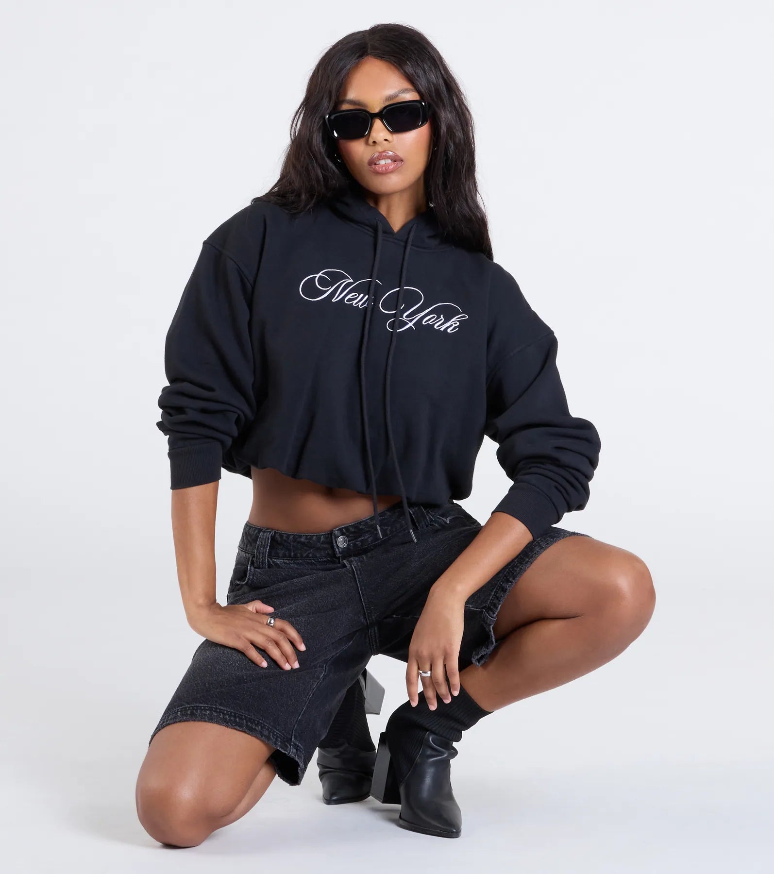 New York Bubble Crop Hoodie - Image 3