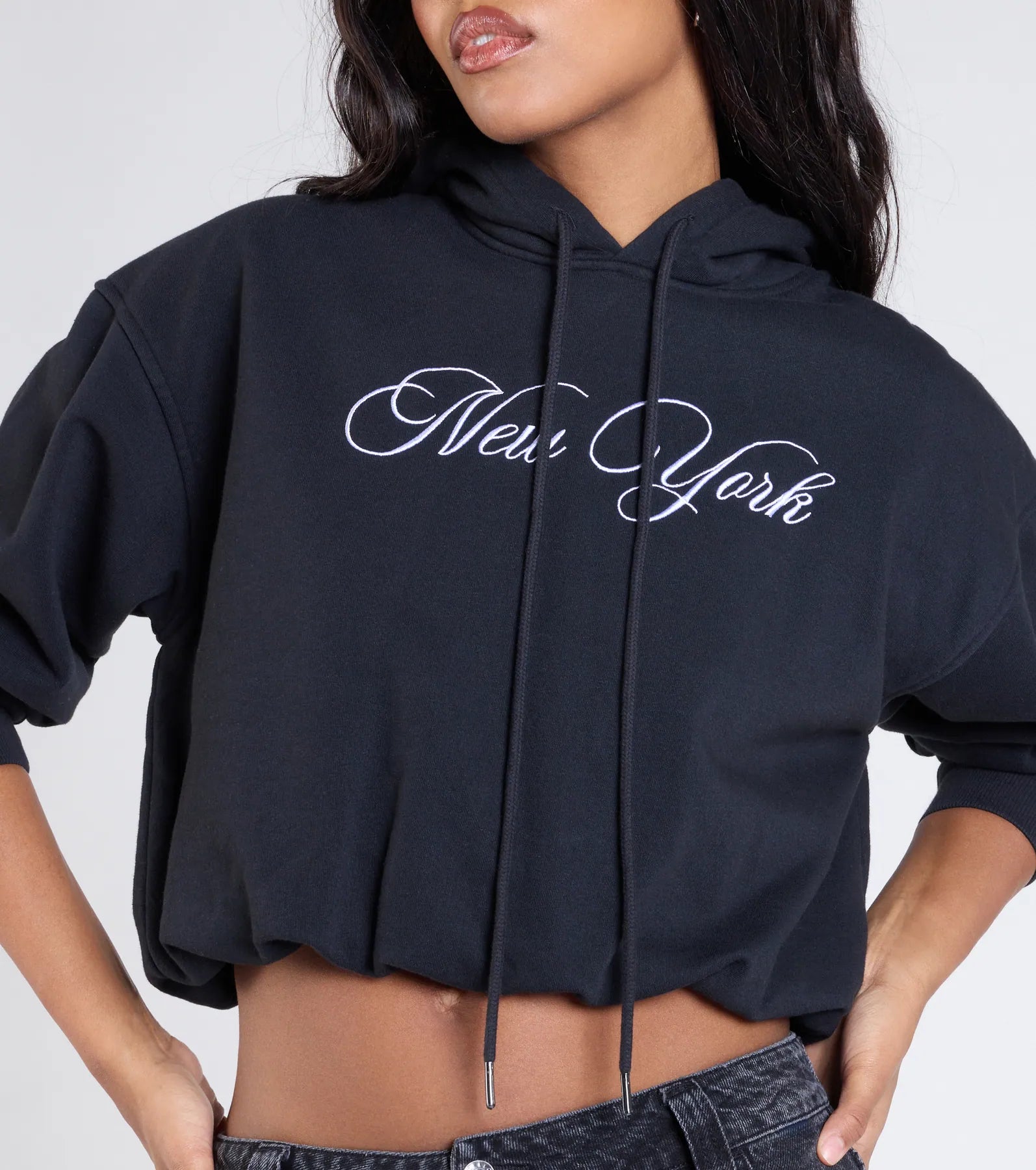 New York Bubble Crop Hoodie - Image 4