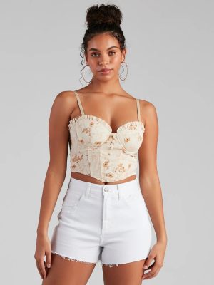 Flirty Days Floral Ruffle Corset