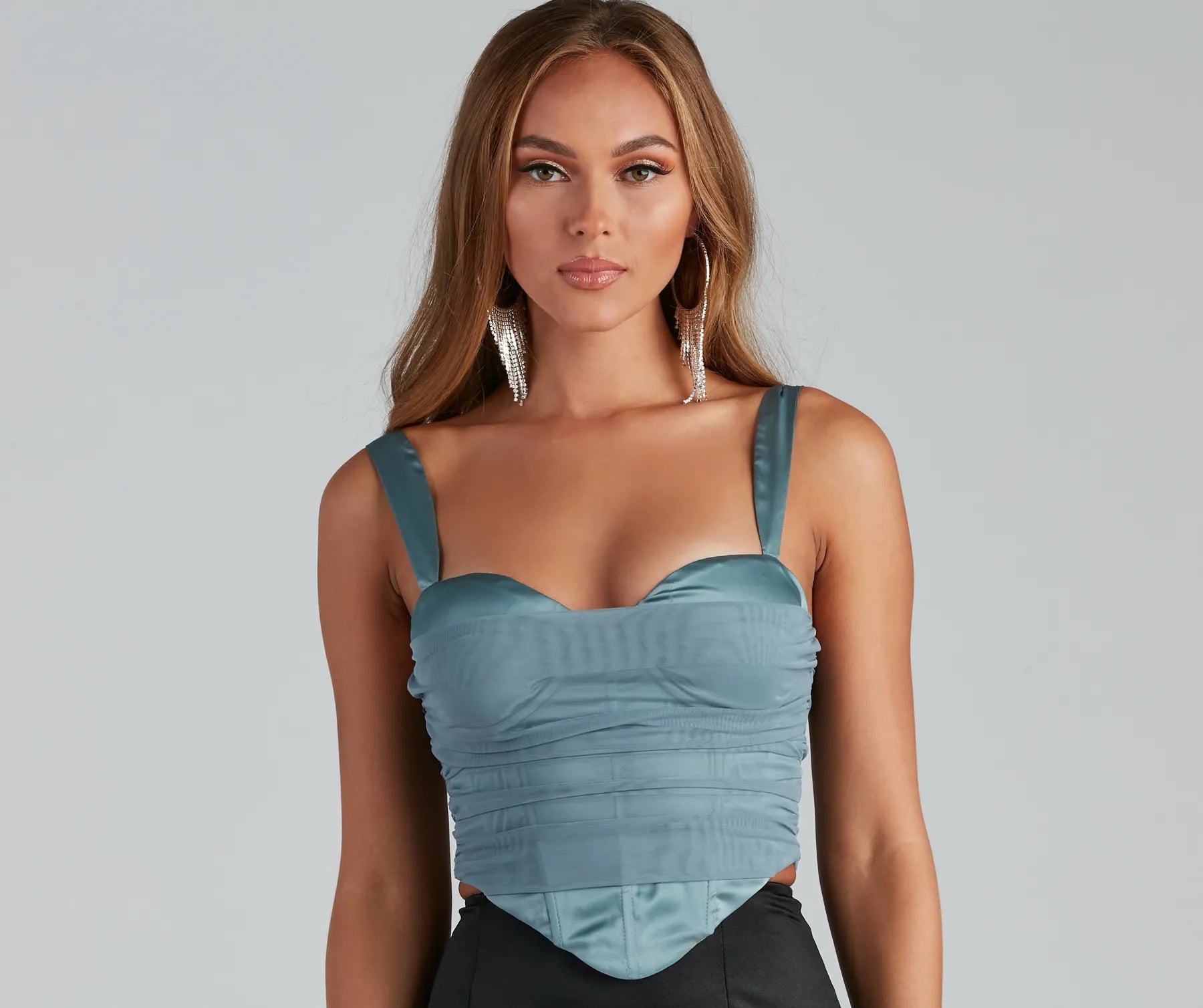Fab And Flirty Mesh Corset Top - Image 11