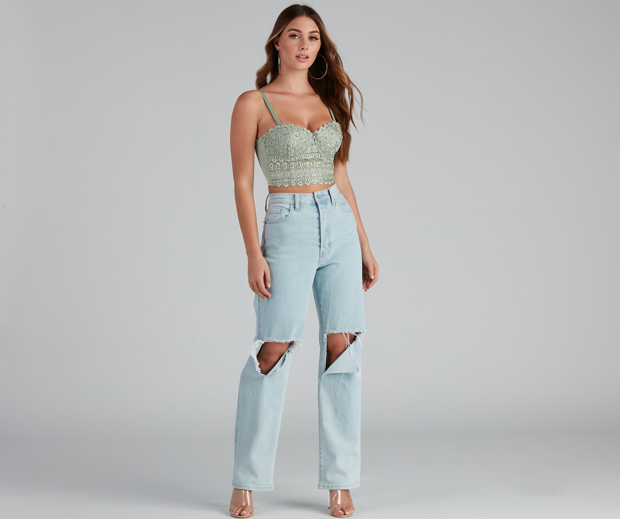 Bead It Embellished Lace Bustier - Image 4