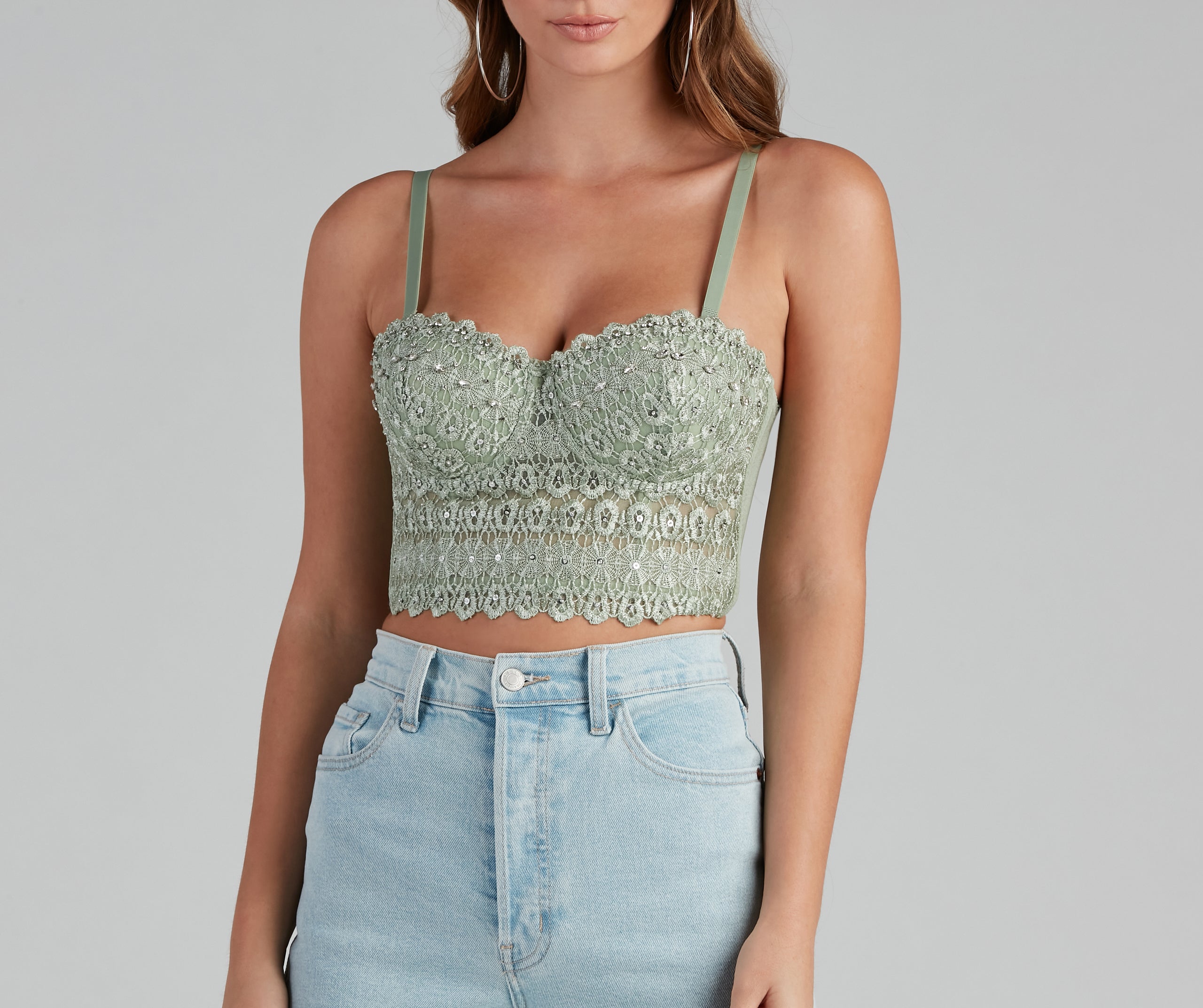 Bead It Embellished Lace Bustier - Image 3