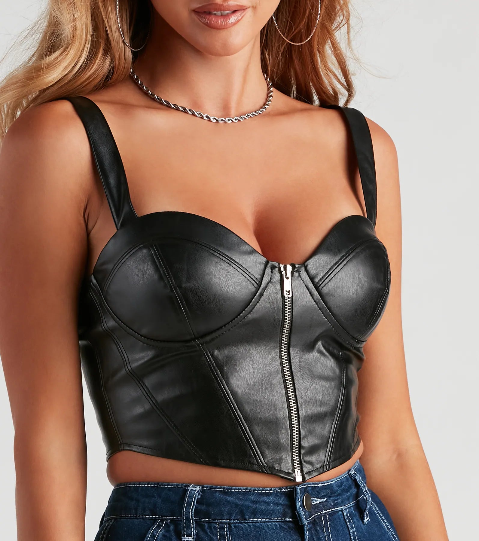 Sleek Desire Faux Leather Corset - Image 8