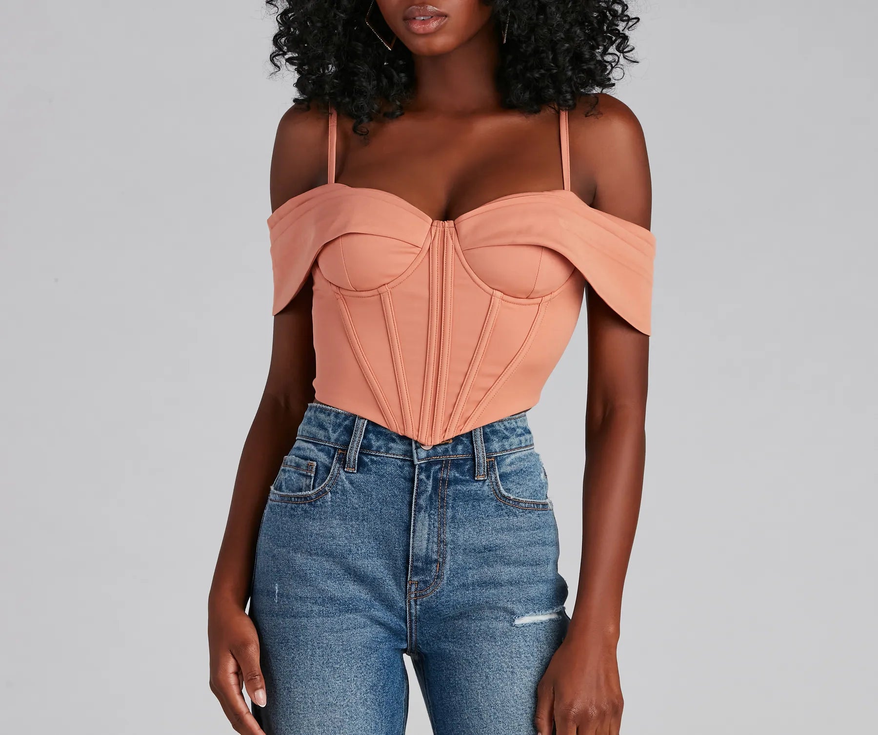 Forever Femme Cold Shoulder Corset - Image 3