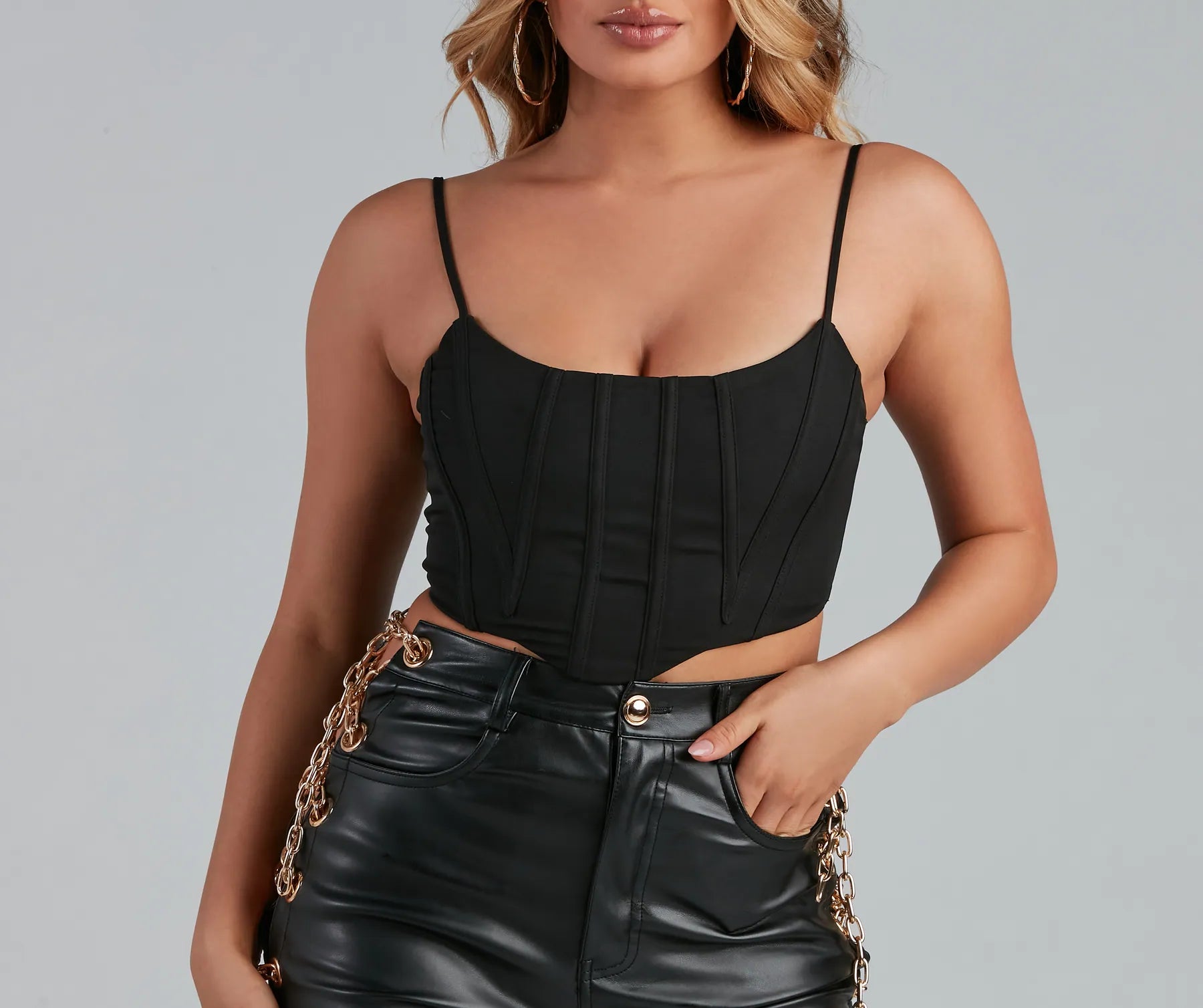 Spotlight On Chic Satin Bustier - Image 4