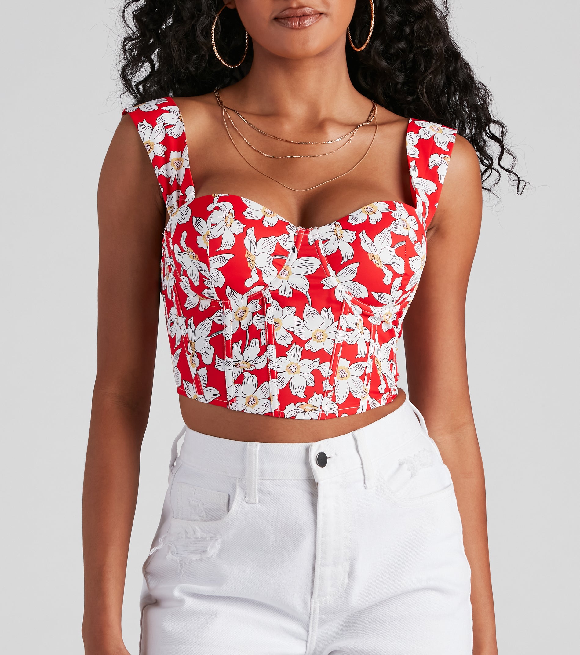 Sunny Day Floral Corset Top - Image 4