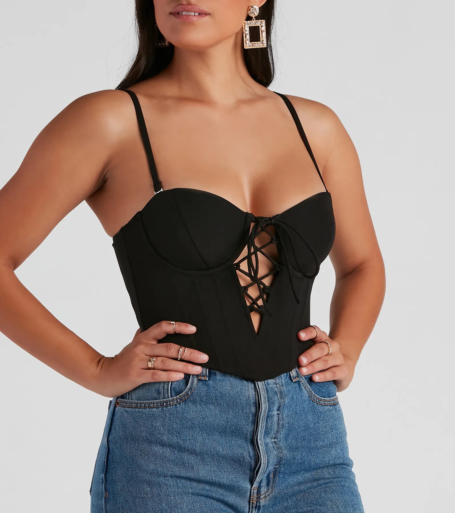 Sultry Deets Lace-Up Corset Top - Image 8