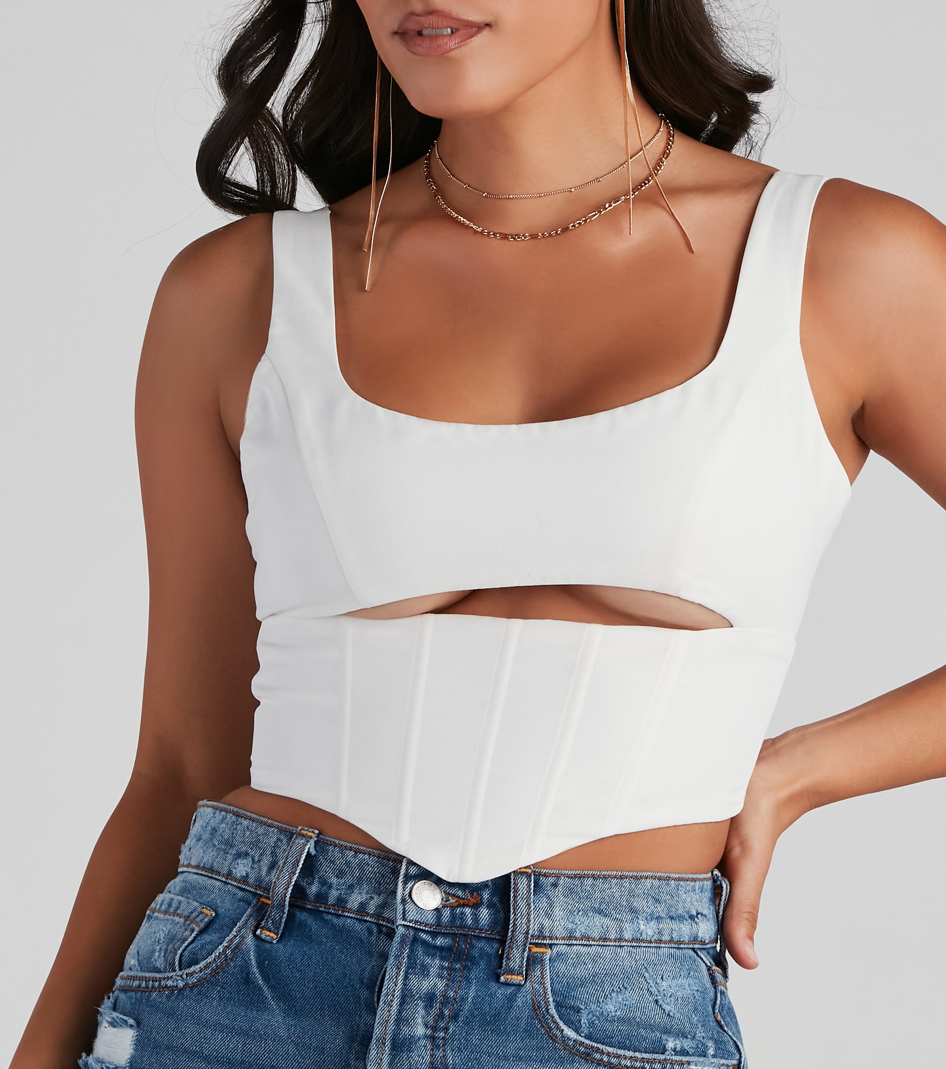 Corset With The Program Crop Top - Image 4