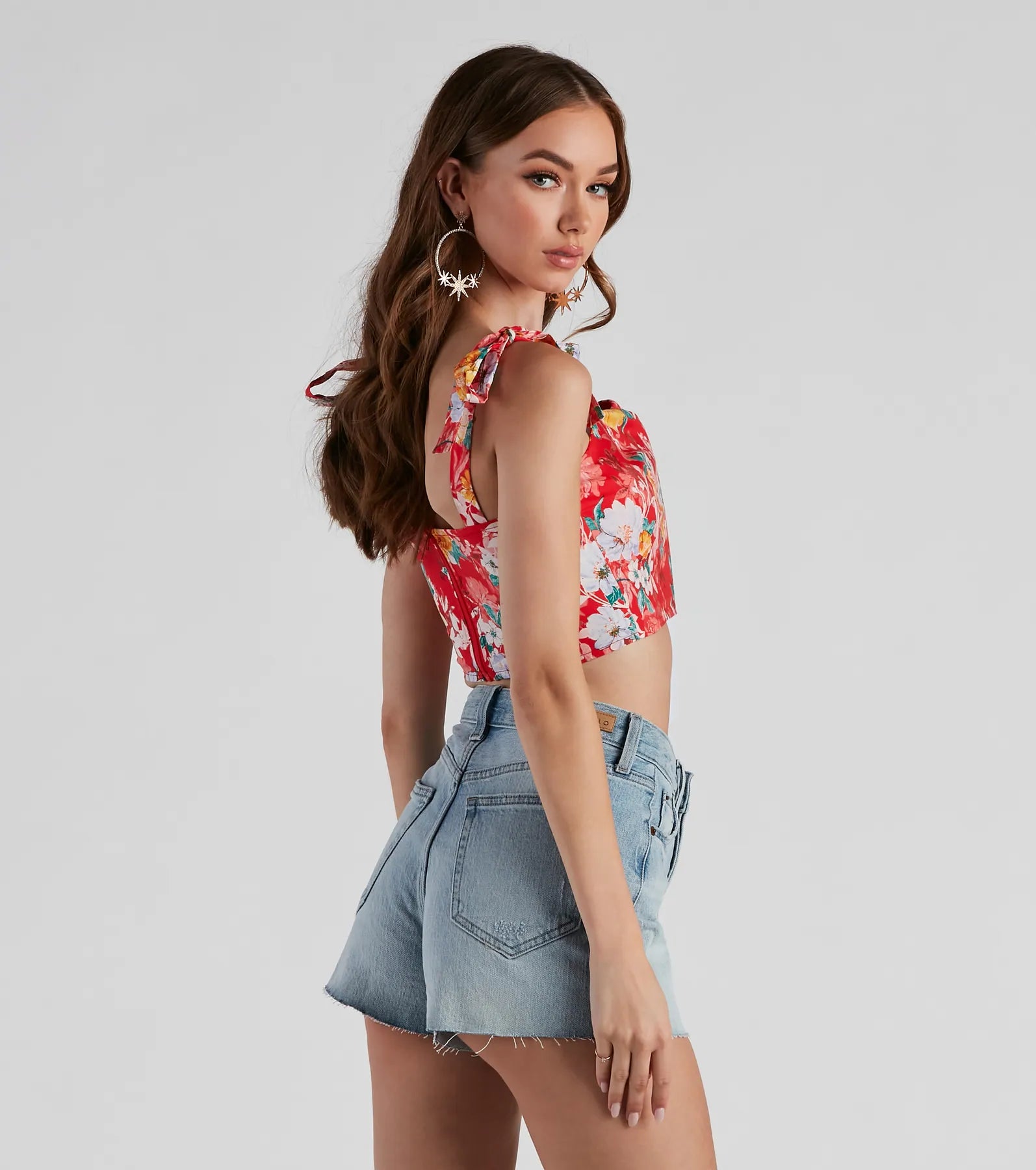Flower Garden Tie Strap Bustier - Image 2