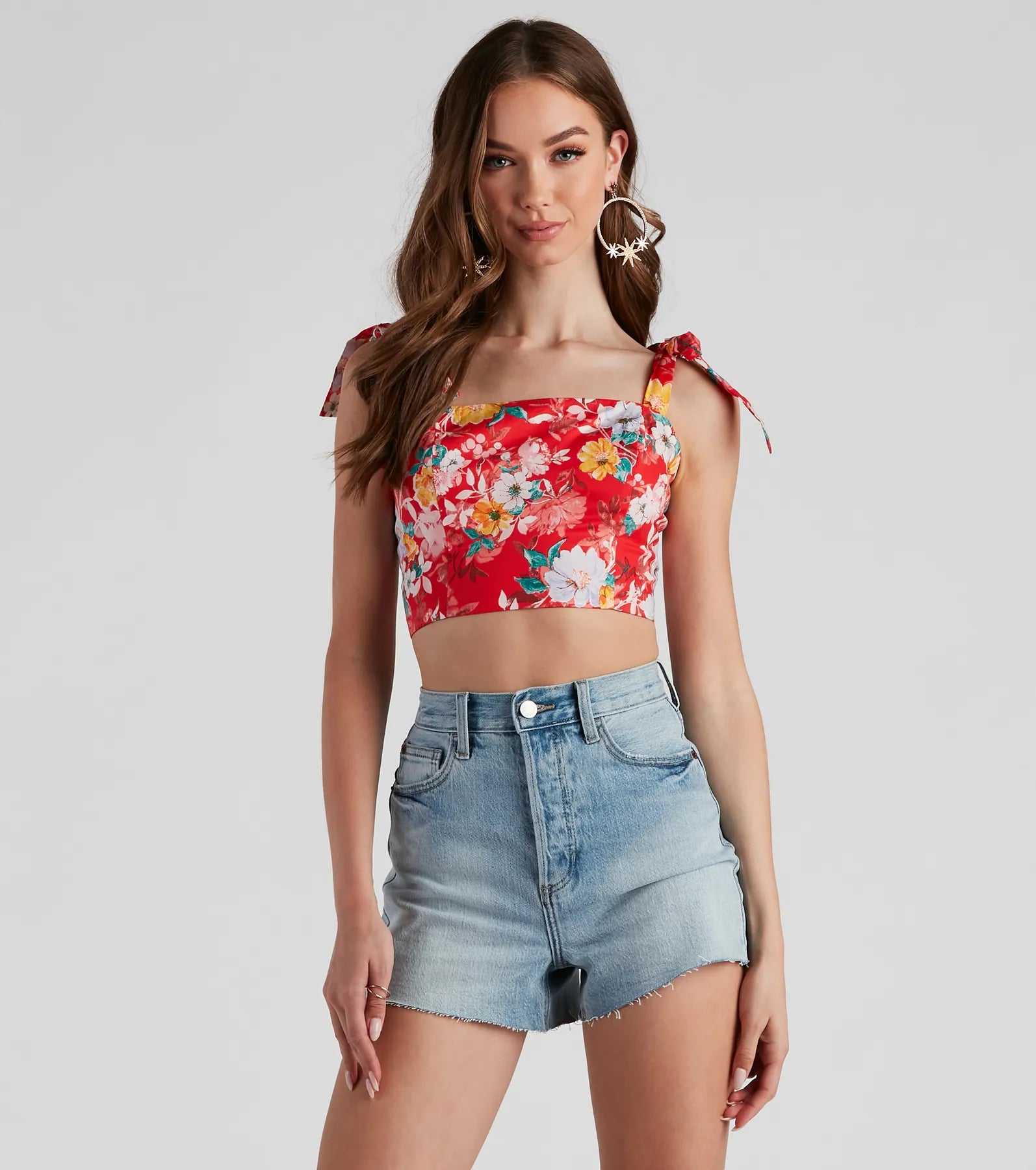 Flower Garden Tie Strap Bustier - Image 4