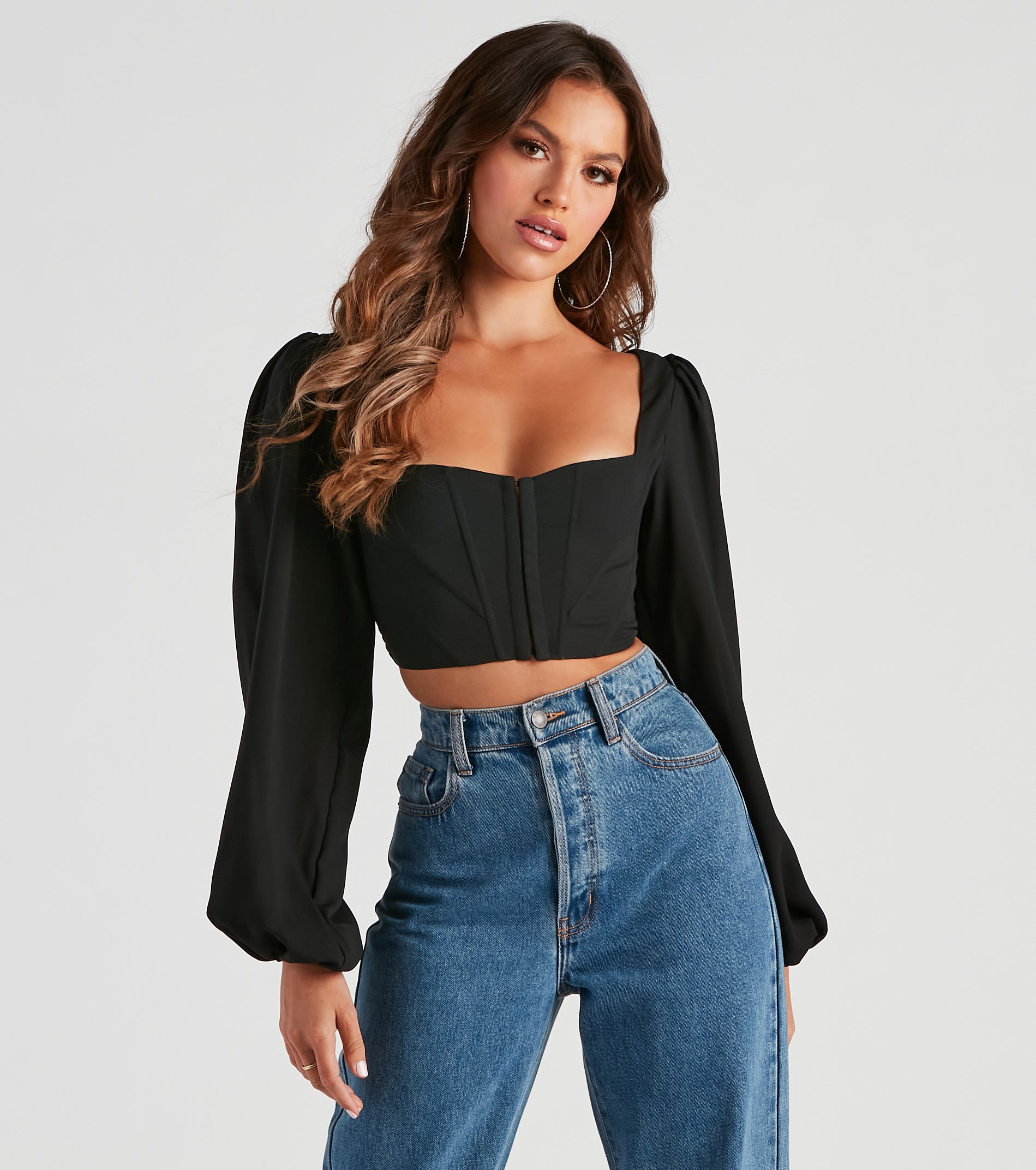 Day Dreams Corset Crepe Top - Image 5
