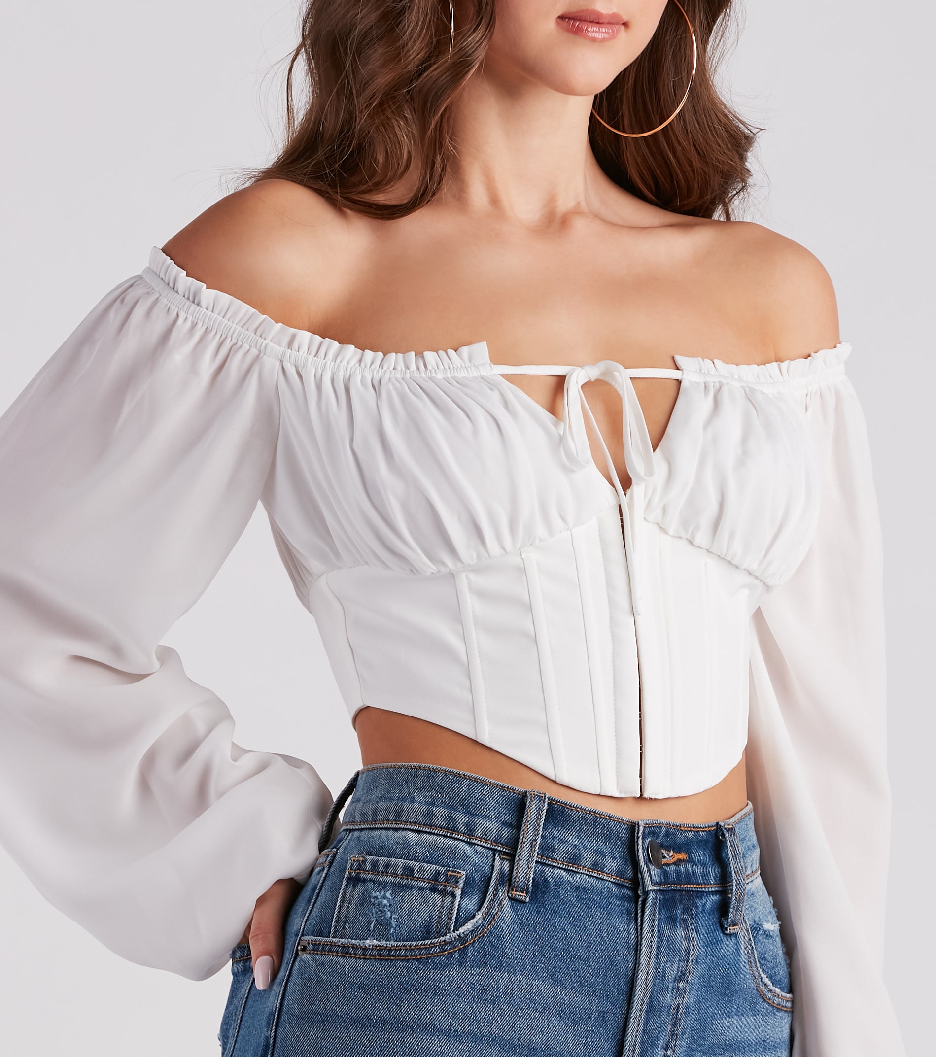 Renaissance Me Tie Front Corset Top - Image 4