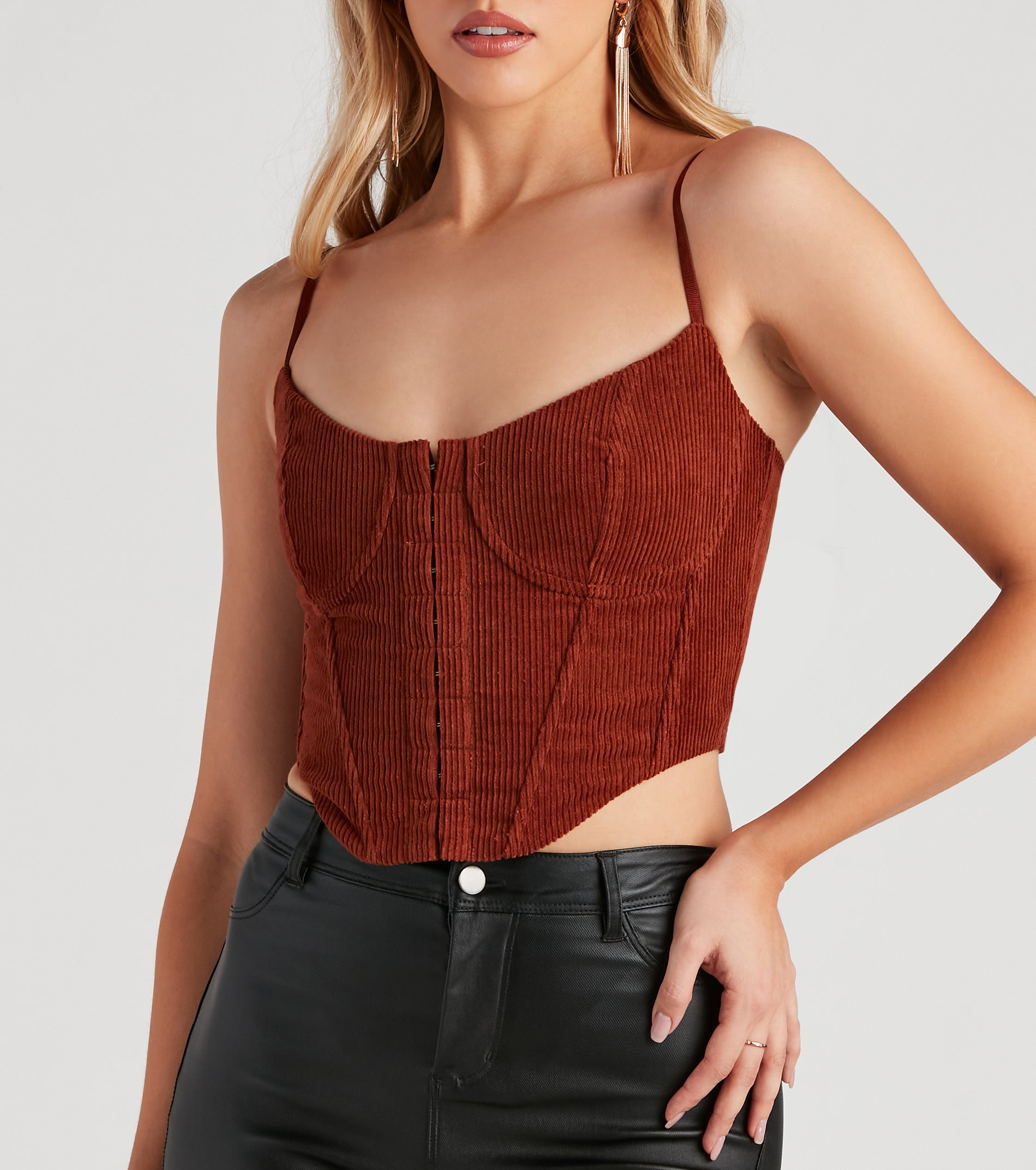 Cordially Invited Corduroy Corset - Image 4