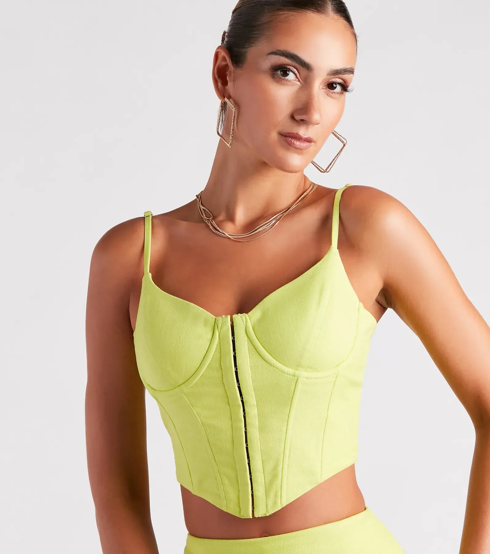 Flirtatious Style Linen Corset Top - Image 4