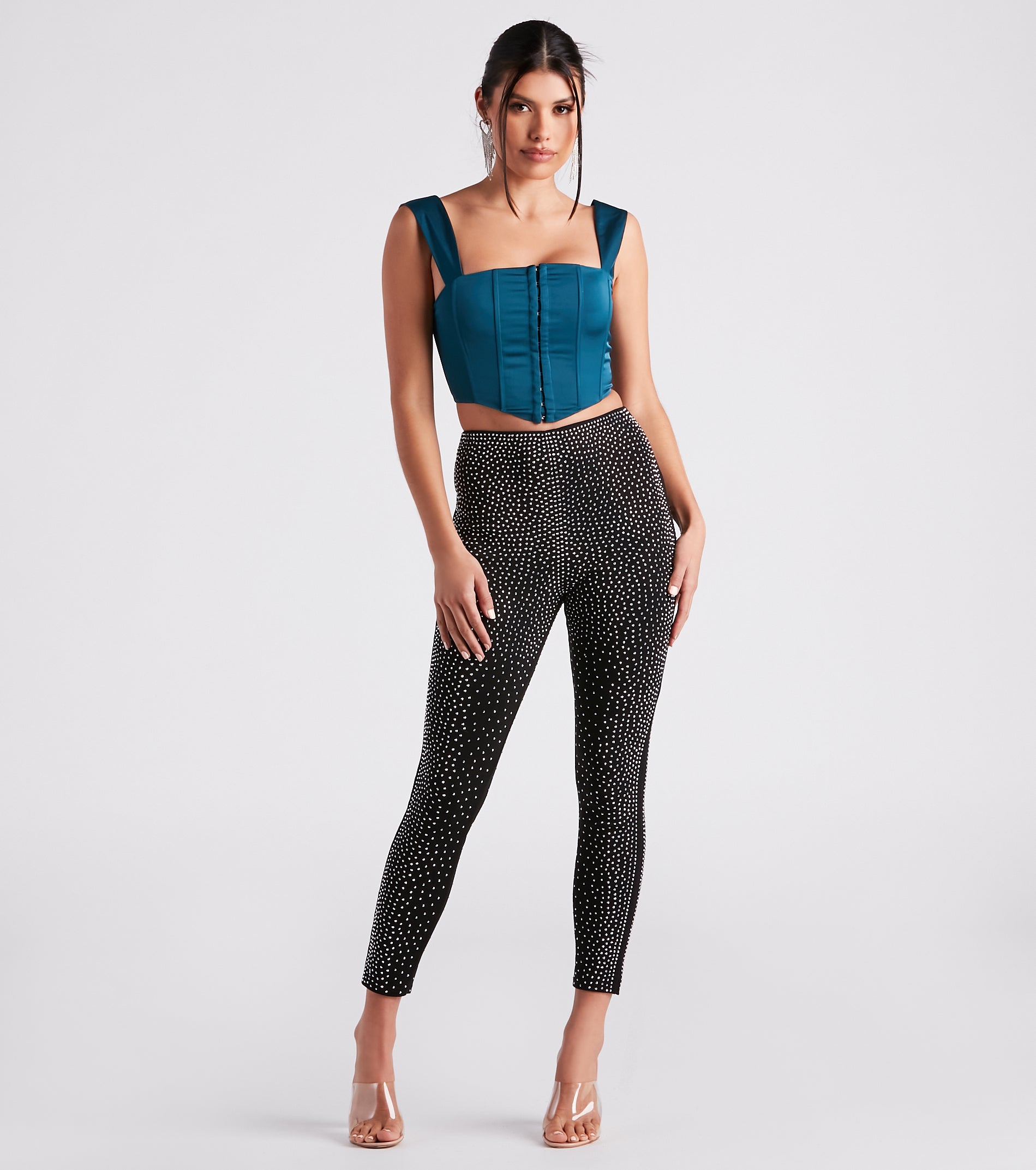 Meant To Be Satin Lace Up Corset Top - Image 7
