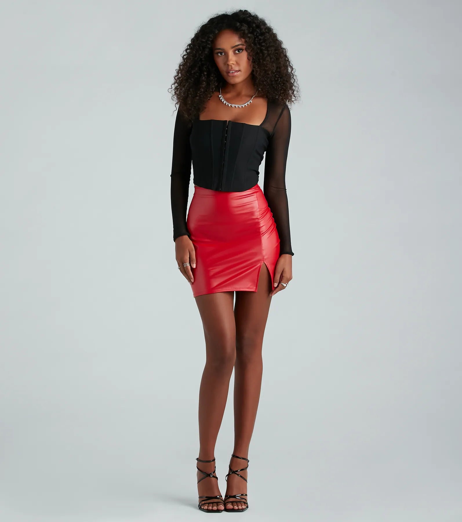 Sheer Of Herself Mesh Corset Top - Image 3