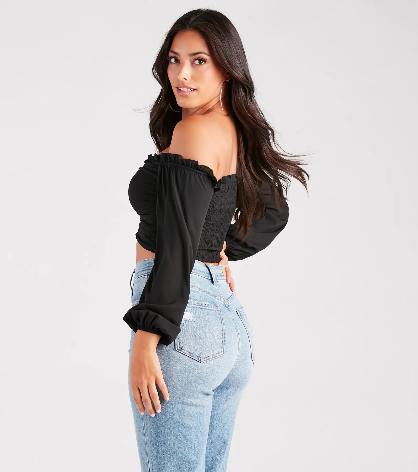 Flirty Attraction Chiffon Corset Crop Top - Image 2