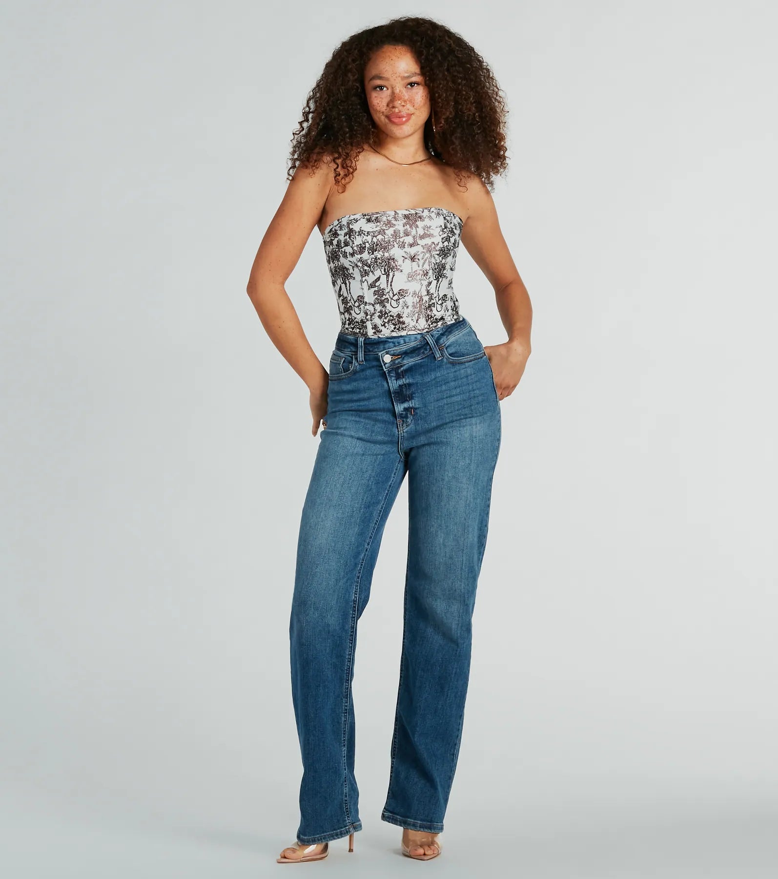 Jungle Cutie Strapless Lace-Up Corset Top - Image 4
