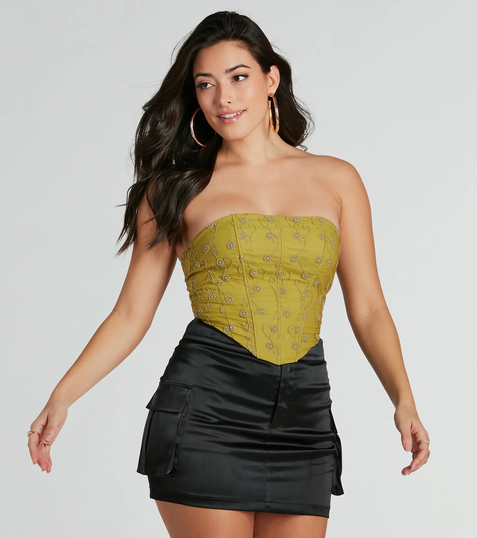 Dainty And Divine Floral Embroidered Corset Top - Image 8