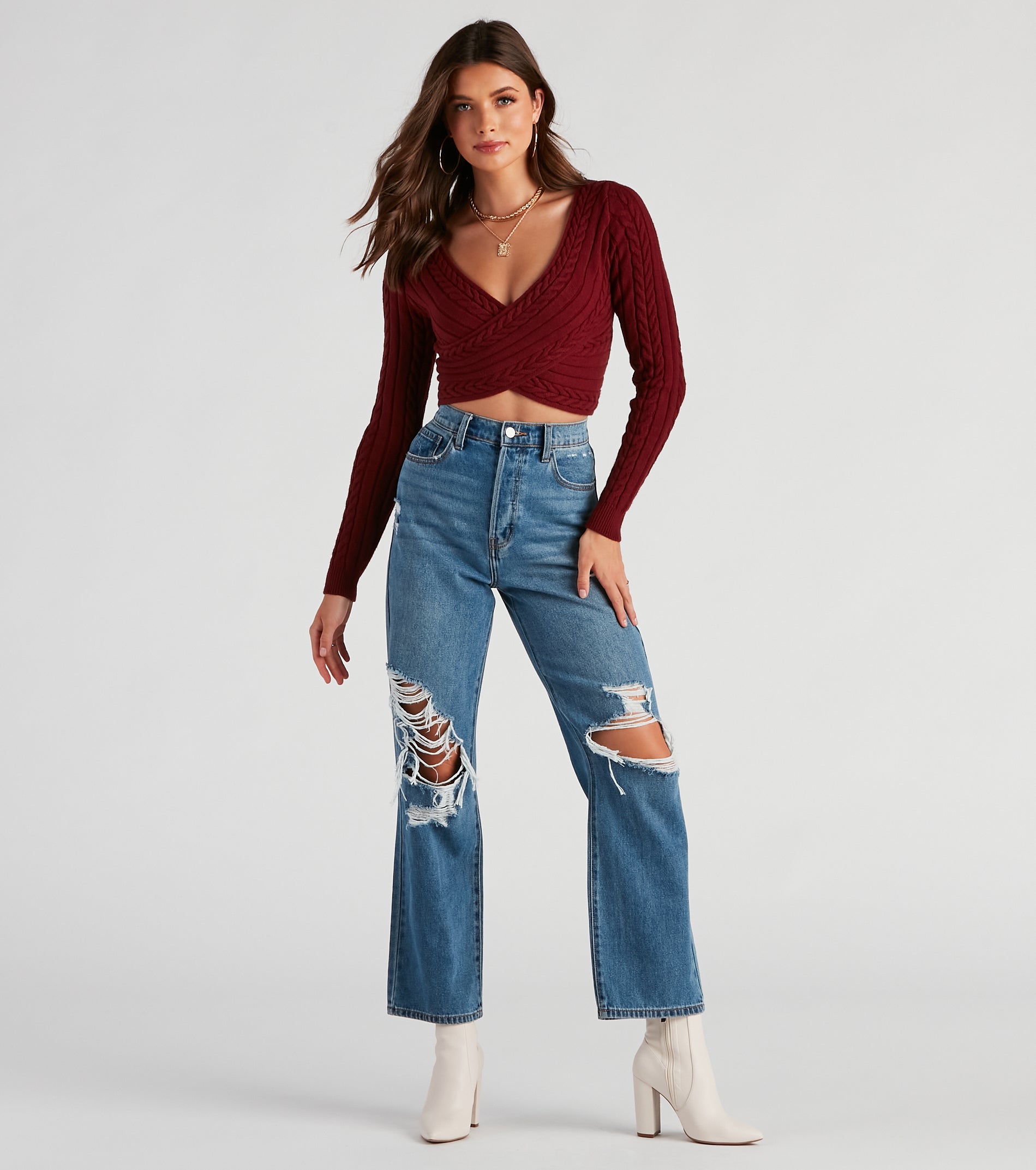 Chill Cutie Cable Knit Sweater - Image 7