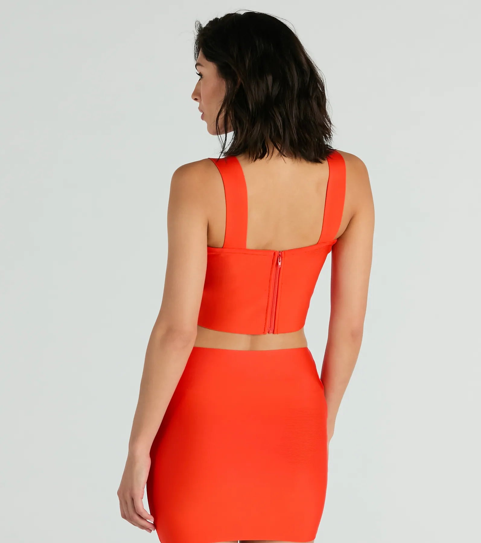 Set For Compliments Sleeveless Bandage Crop Top - Image 2