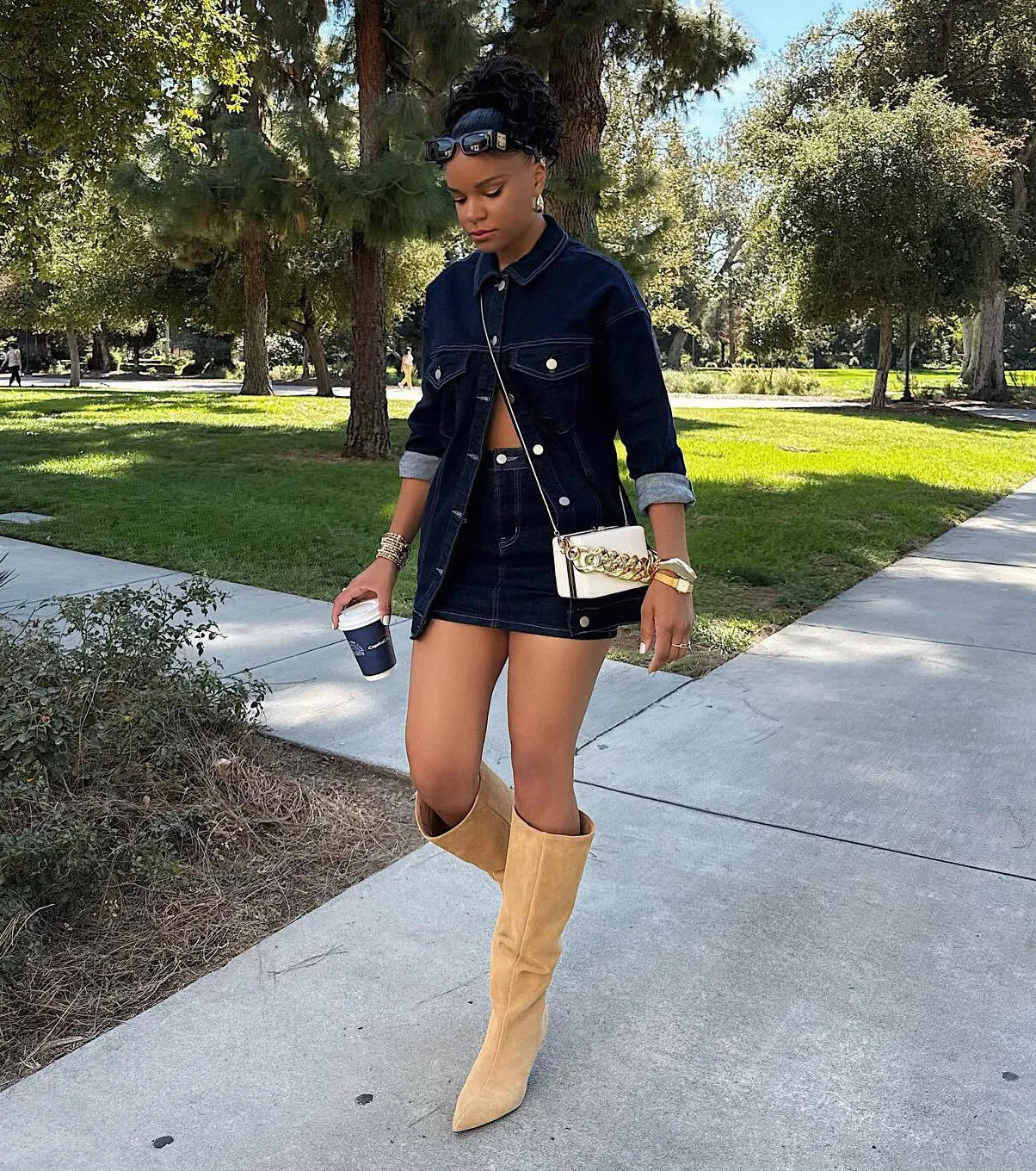 Admirable Aesthetic Oversized Long Sleeve Denim Shacket - Image 5