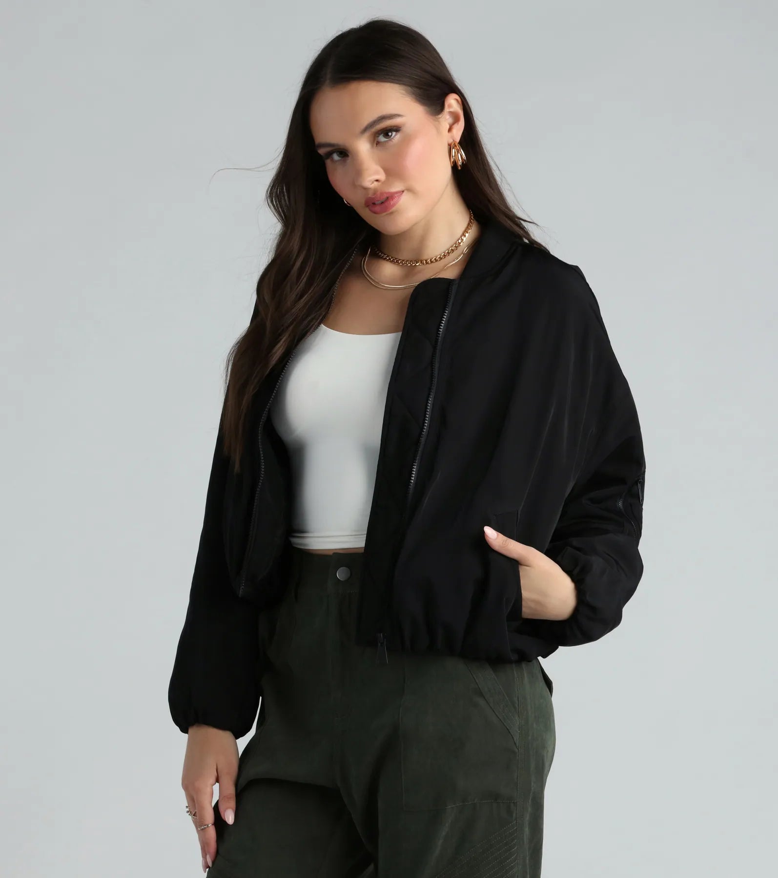 Coolest Vibes Zip-Front Bomber Jacket - Image 5