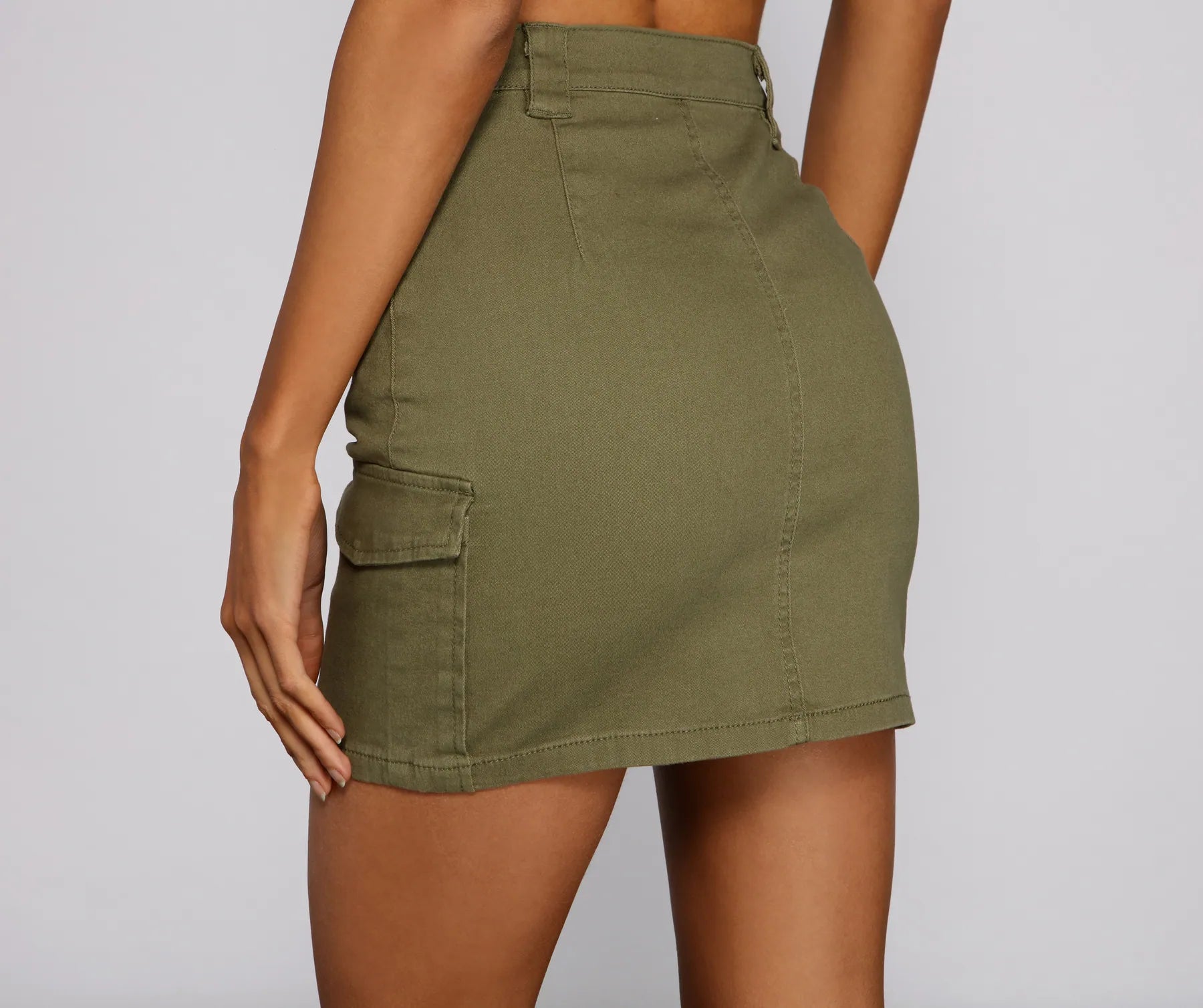 Essential Button Down Cargo Mini Skirt - Image 14