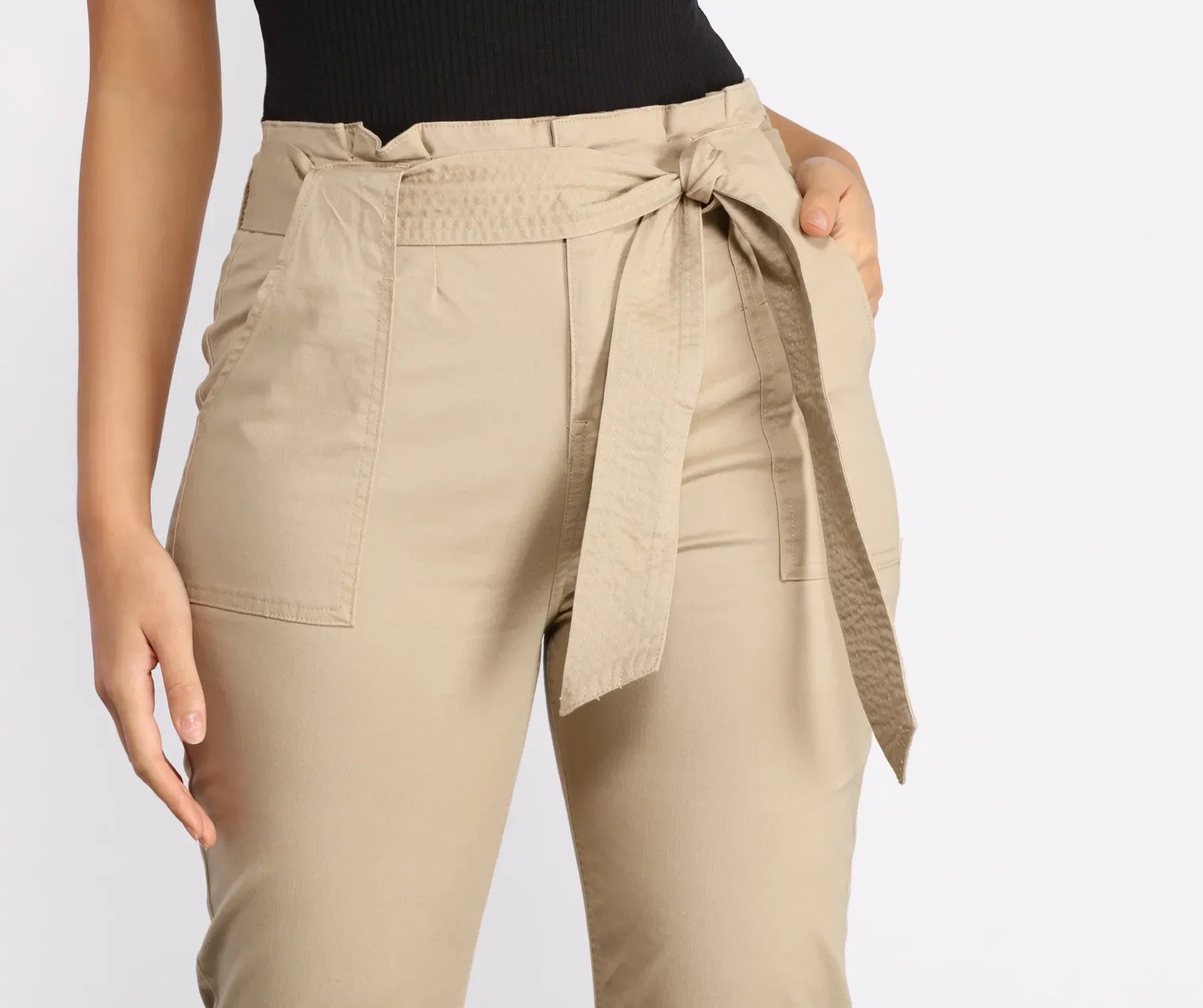 Belted and Chic Paperbag Pants - Image 3