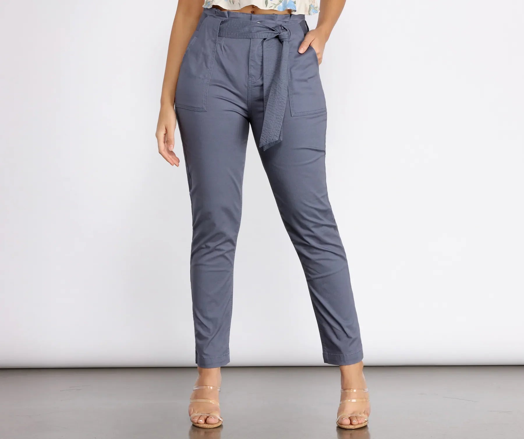 Belted and Chic Paperbag Pants - Image 5