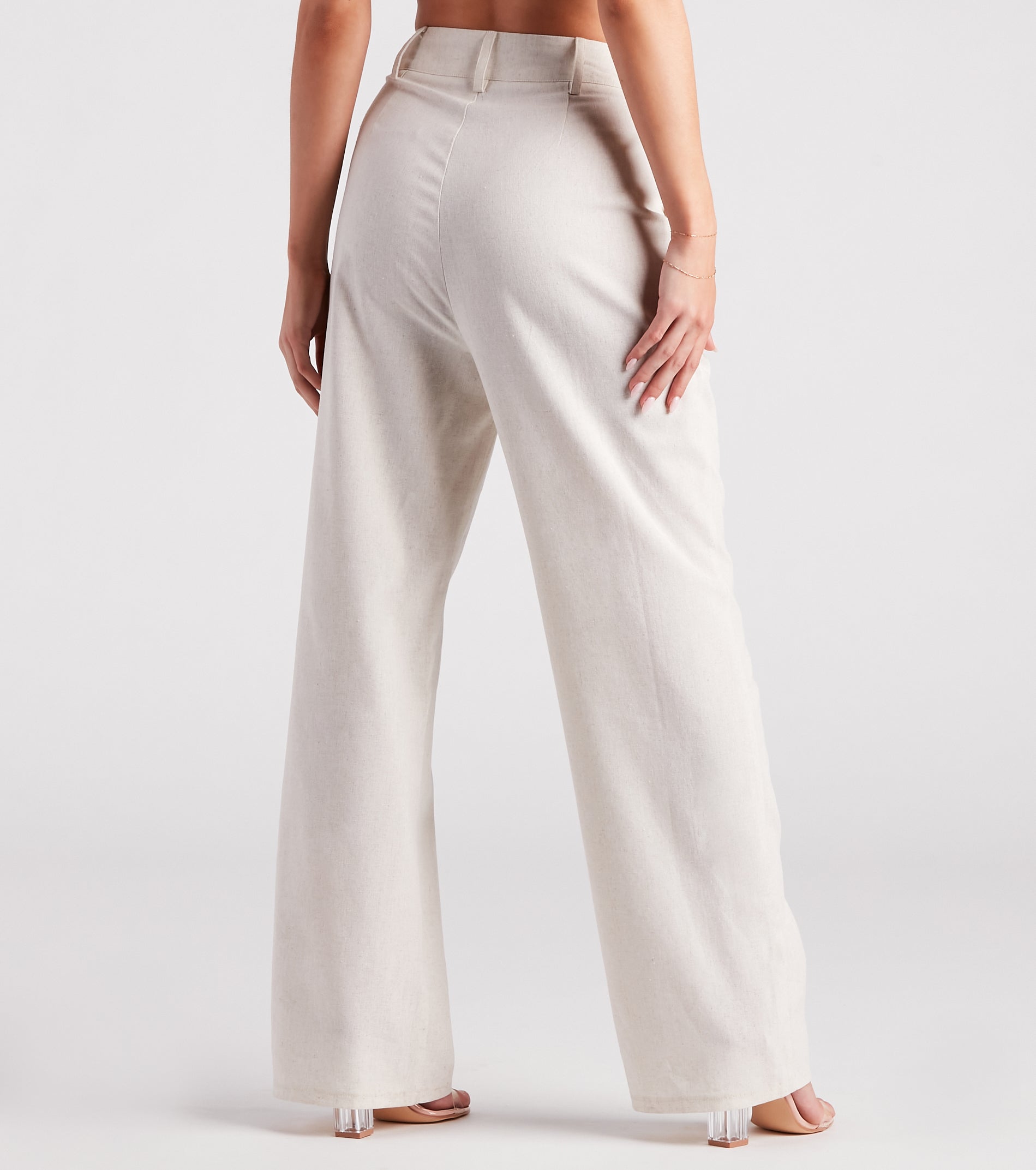 Make The Shift Linen Wide-Leg Trouser Pants - Image 7