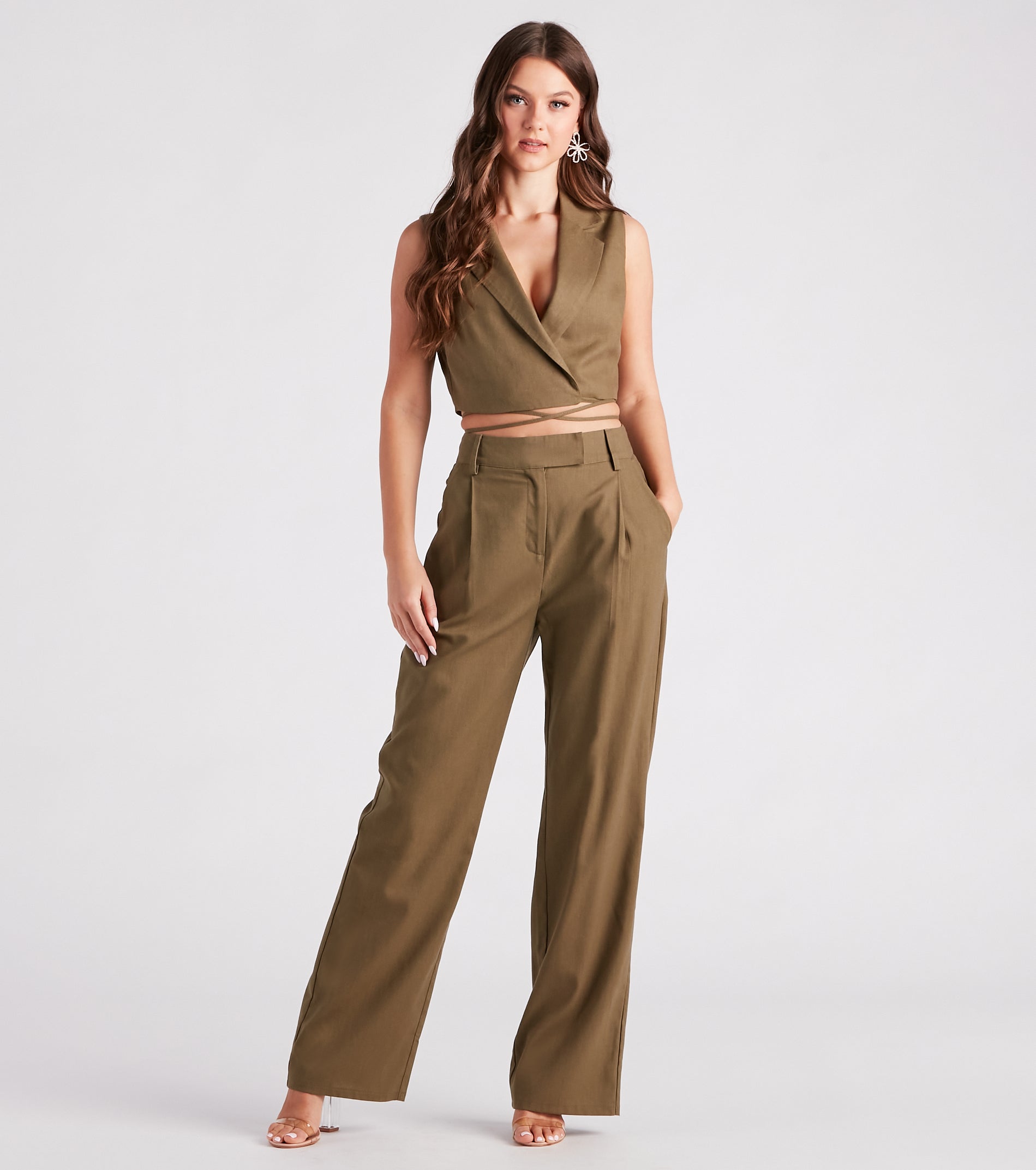 Make The Shift Linen Wide-Leg Trouser Pants - Image 2