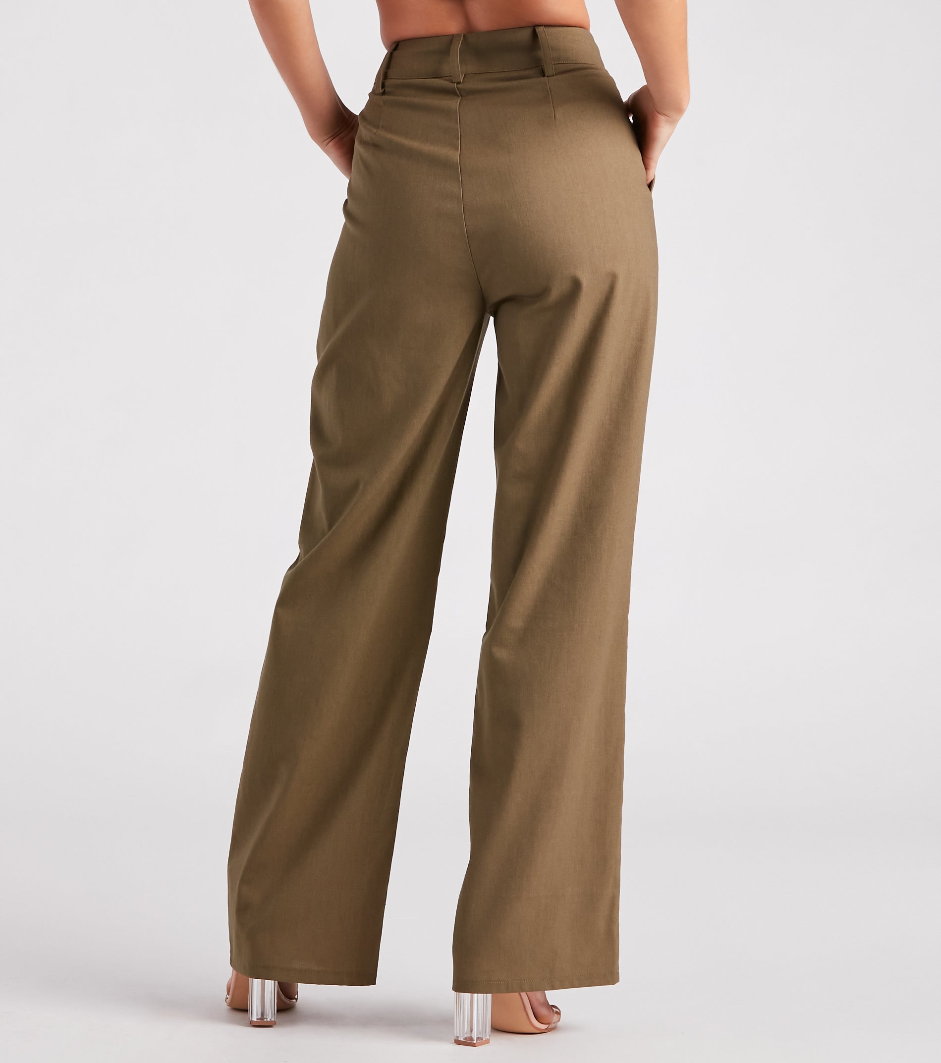 Make The Shift Linen Wide-Leg Trouser Pants - Image 3