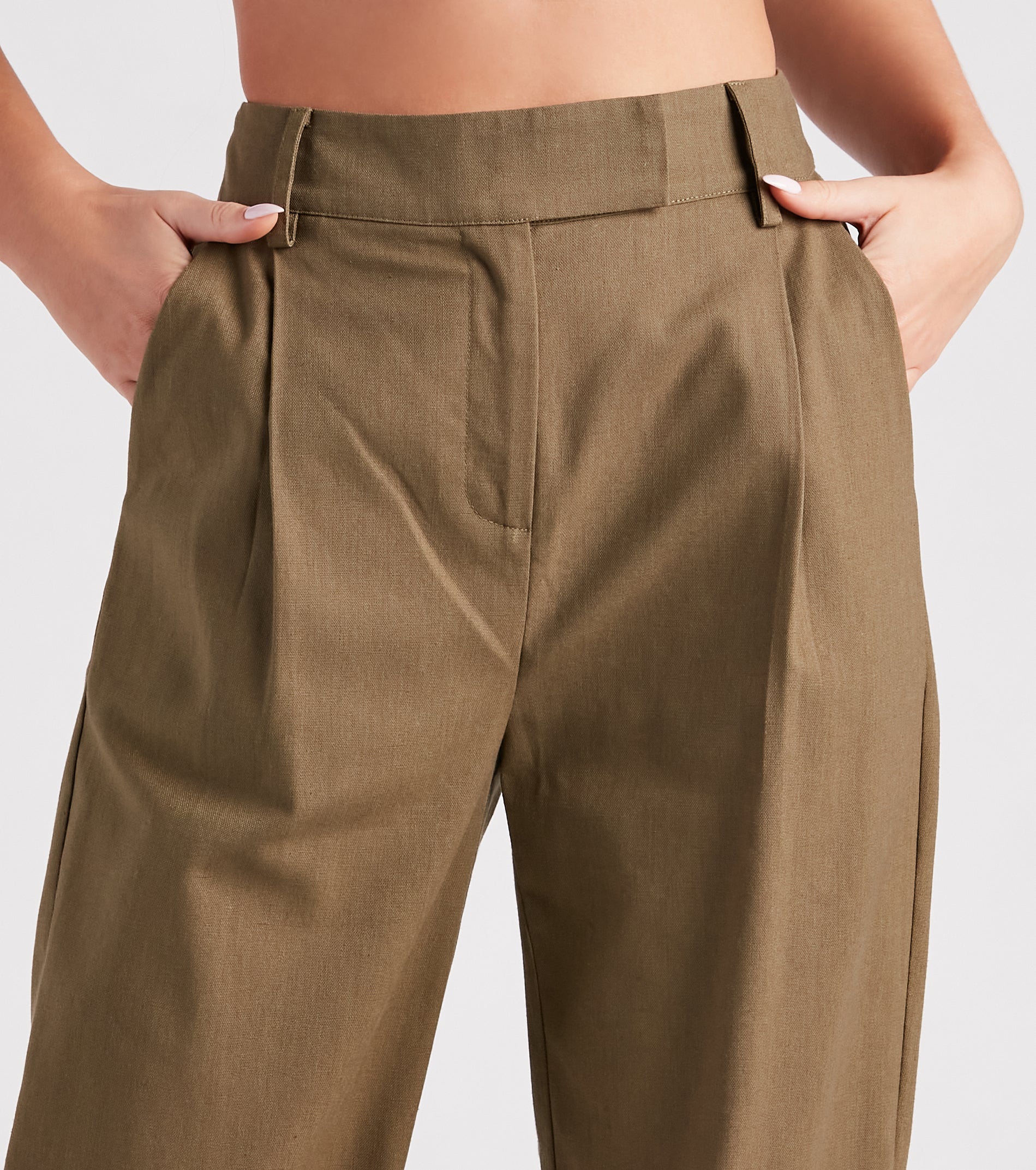 Make The Shift Linen Wide-Leg Trouser Pants - Image 4