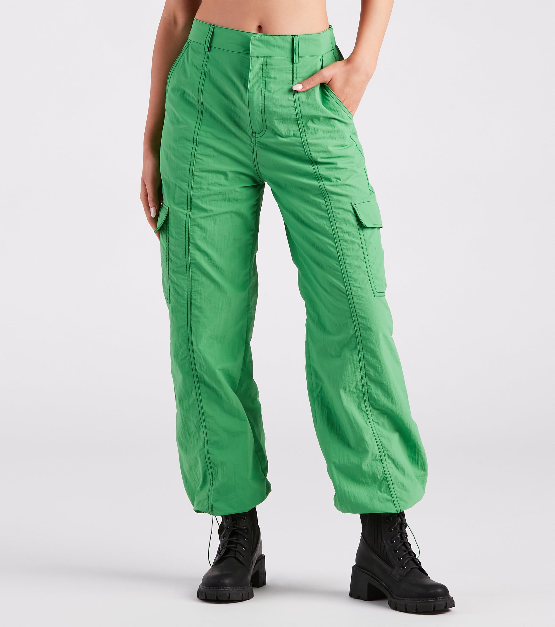The Bottom Line High-Rise Parachute Cargo Pants - Image 6