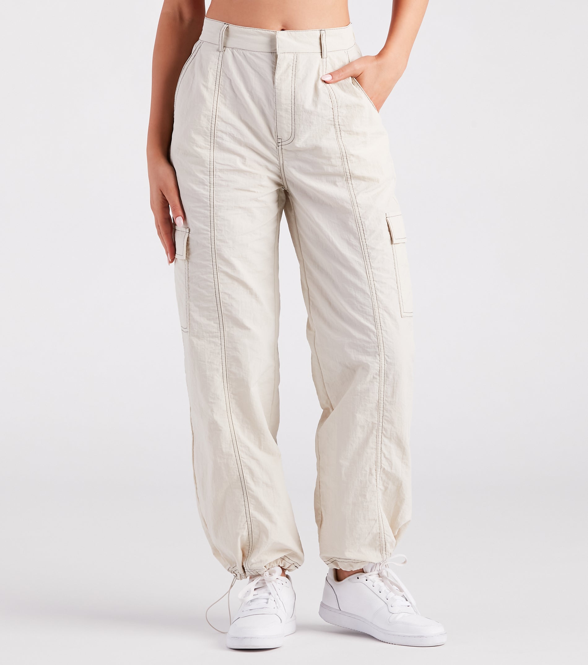The Bottom Line High-Rise Parachute Cargo Pants - Image 2