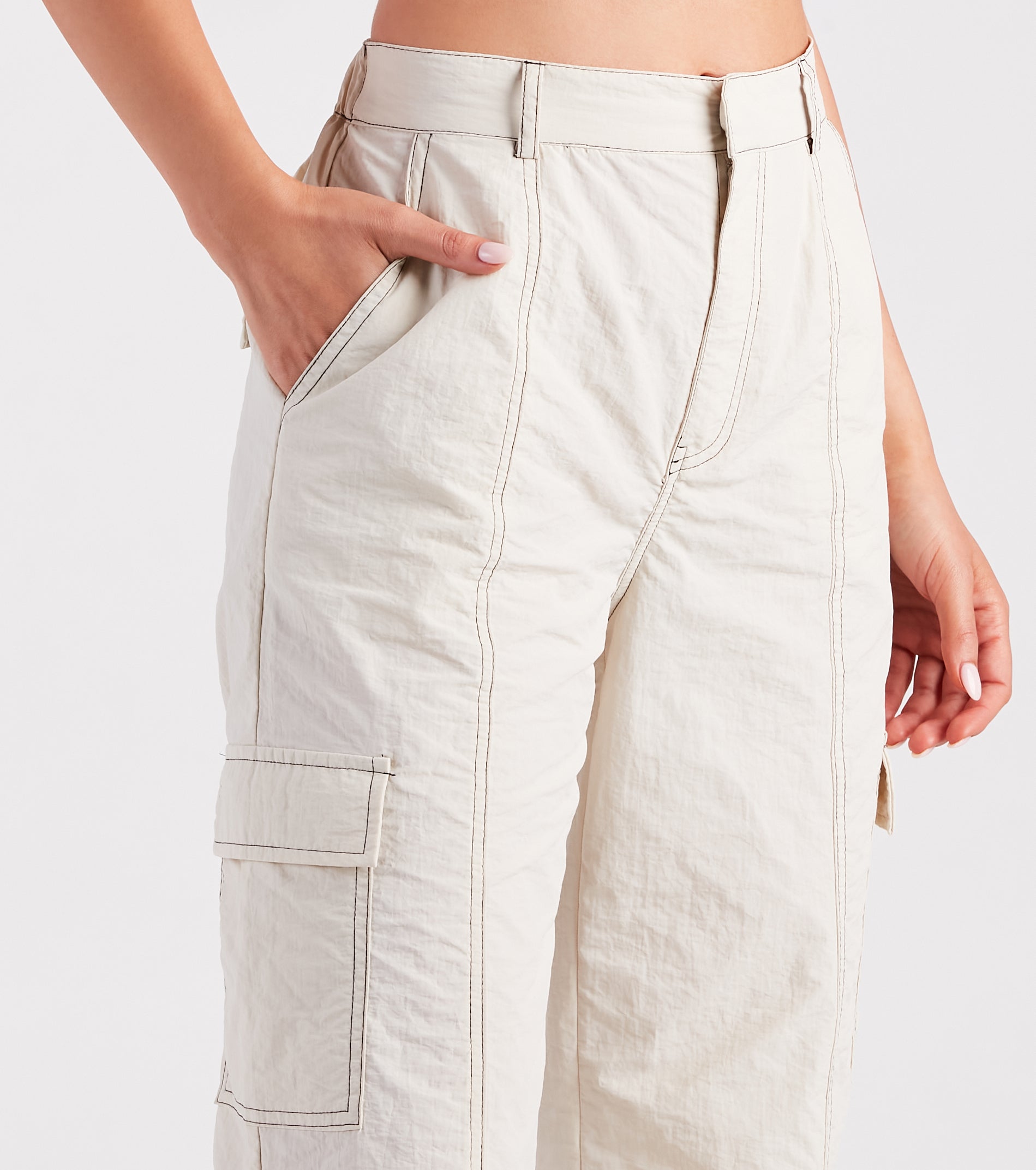 The Bottom Line High-Rise Parachute Cargo Pants - Image 4
