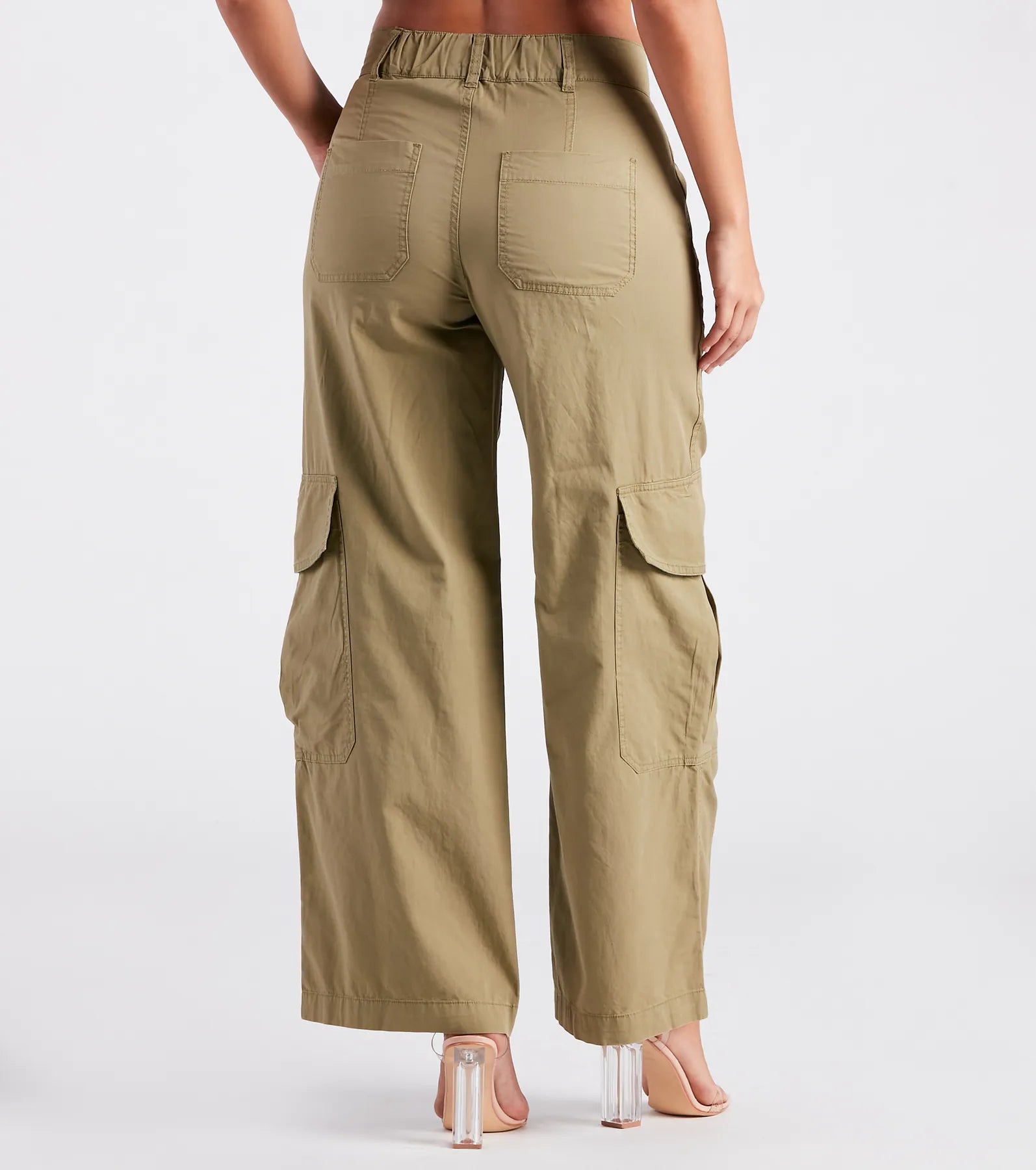Serving Trendy Vibes Wide-Leg Cargo Pants - Image 3