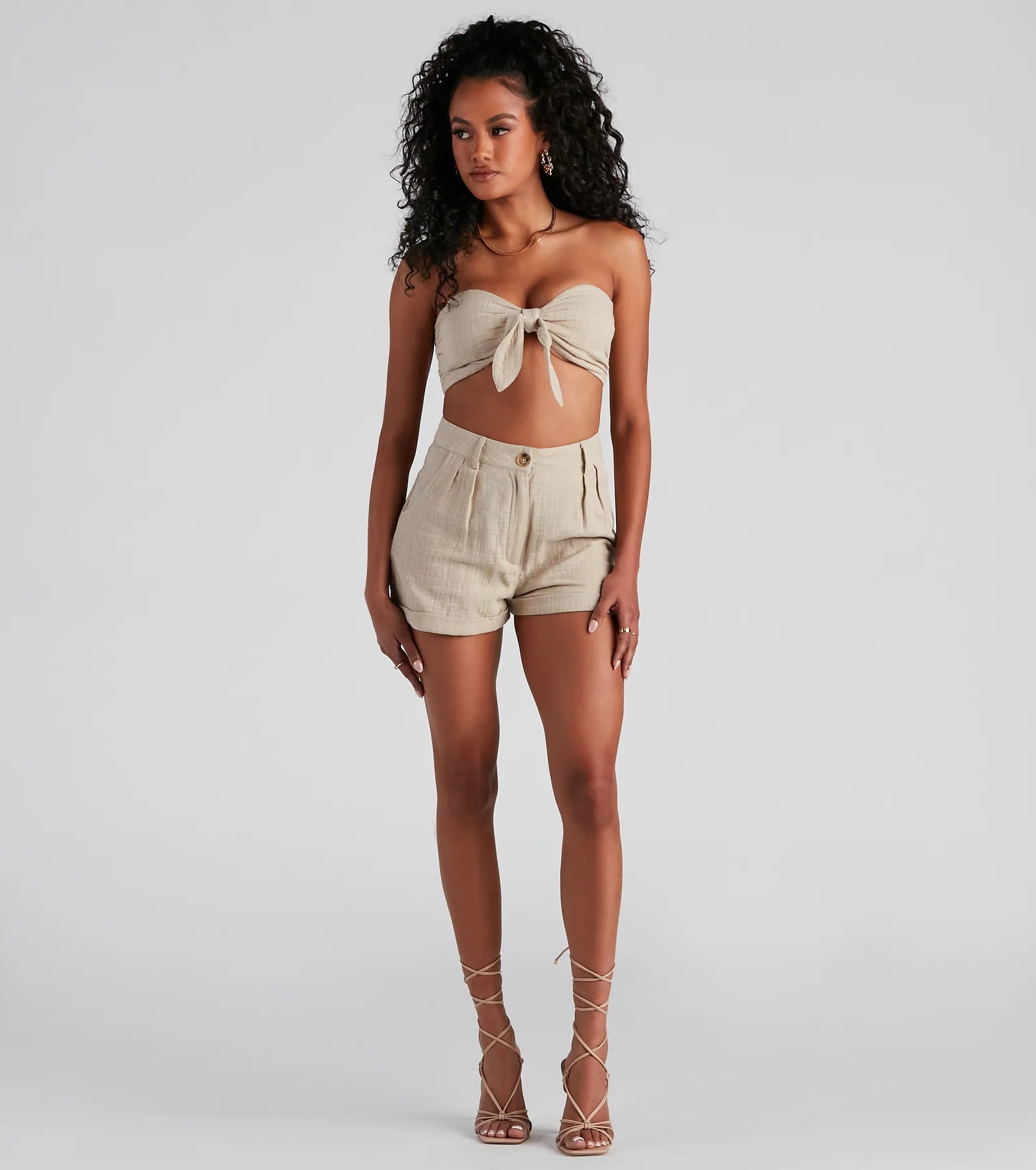 Making Waves Linen High Rise Shorts - Image 2
