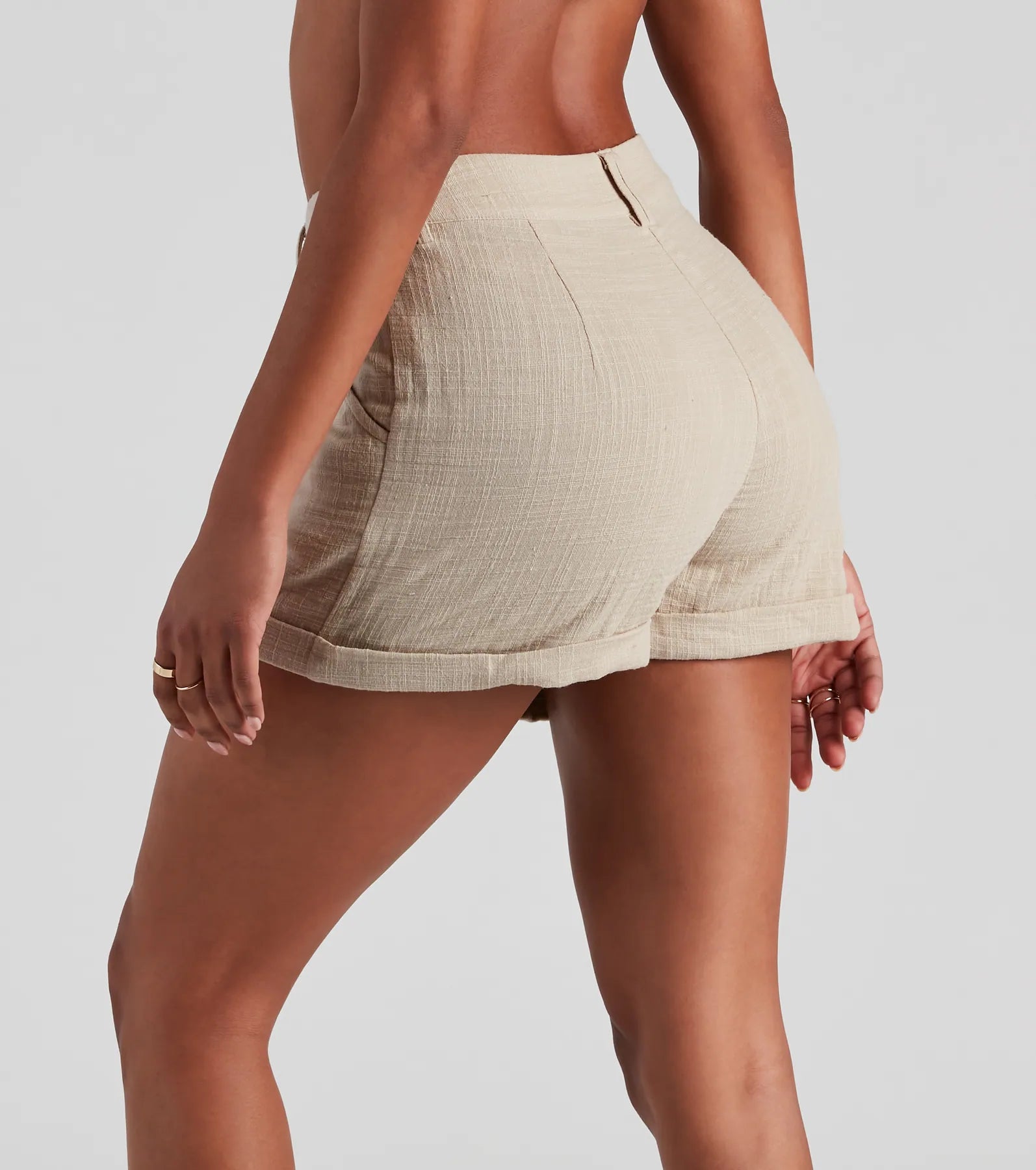 Making Waves Linen High Rise Shorts - Image 4