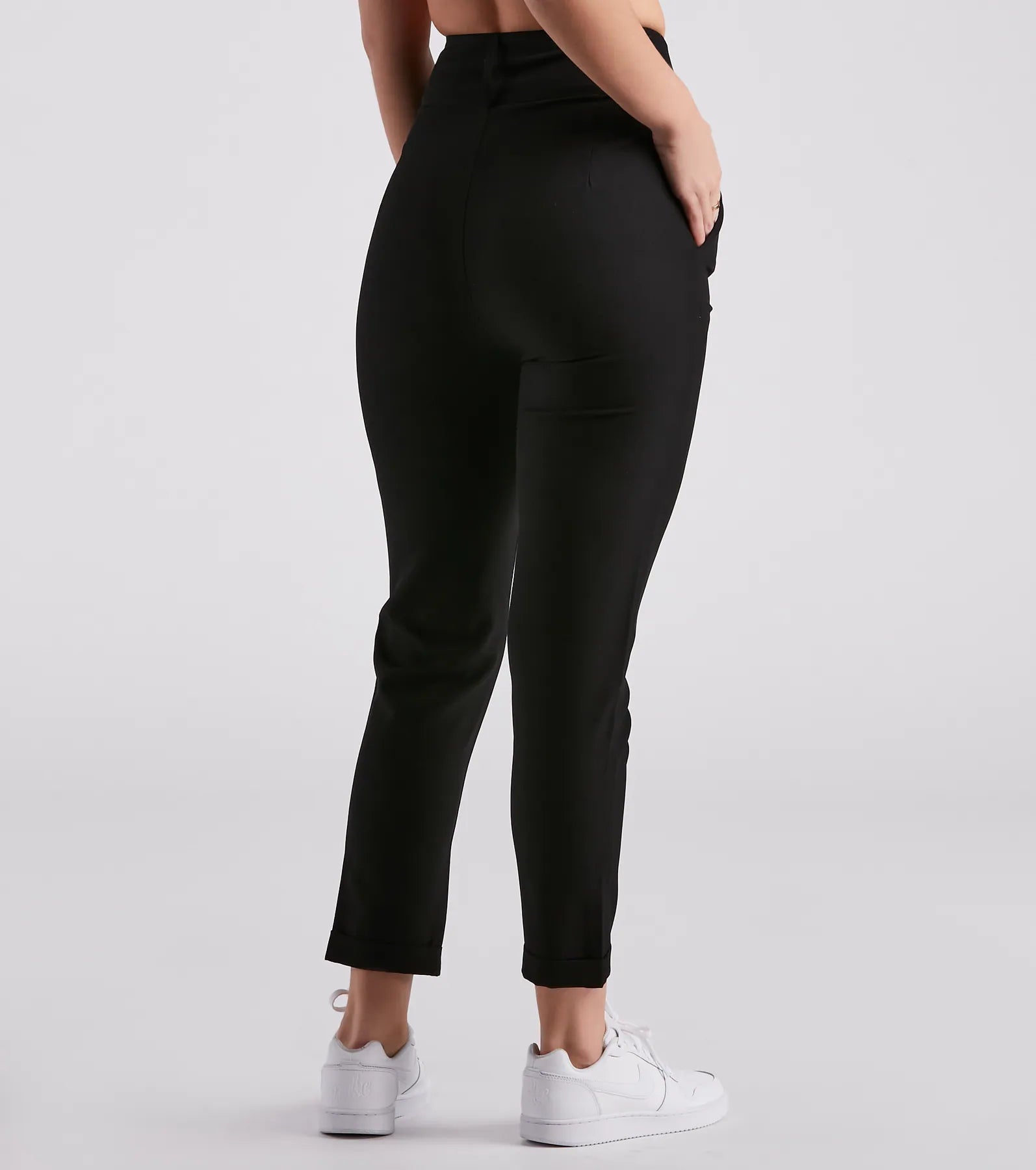 Perfectly Pleated Cuffed Trouser Pants - Image 11