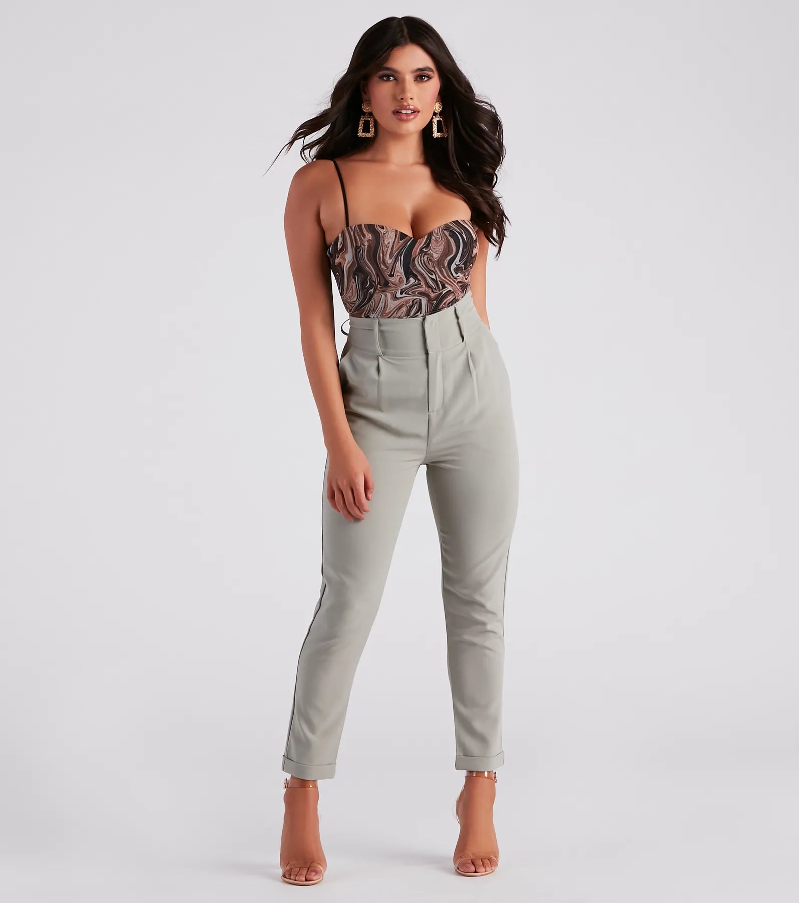 Perfectly Pleated Cuffed Trouser Pants - Image 2