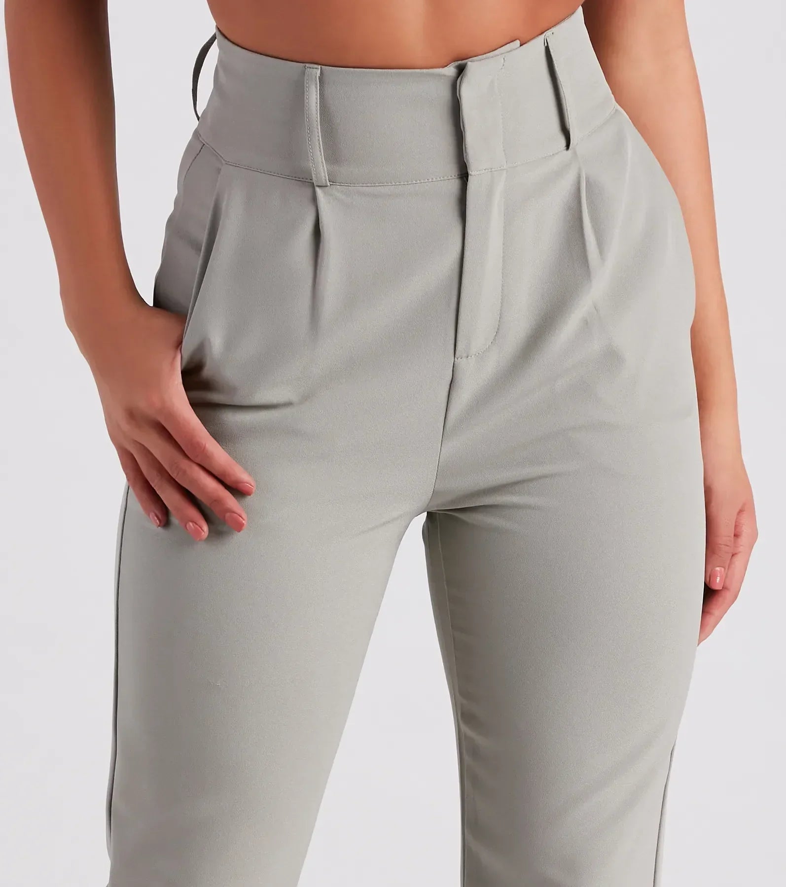 Perfectly Pleated Cuffed Trouser Pants - Image 4