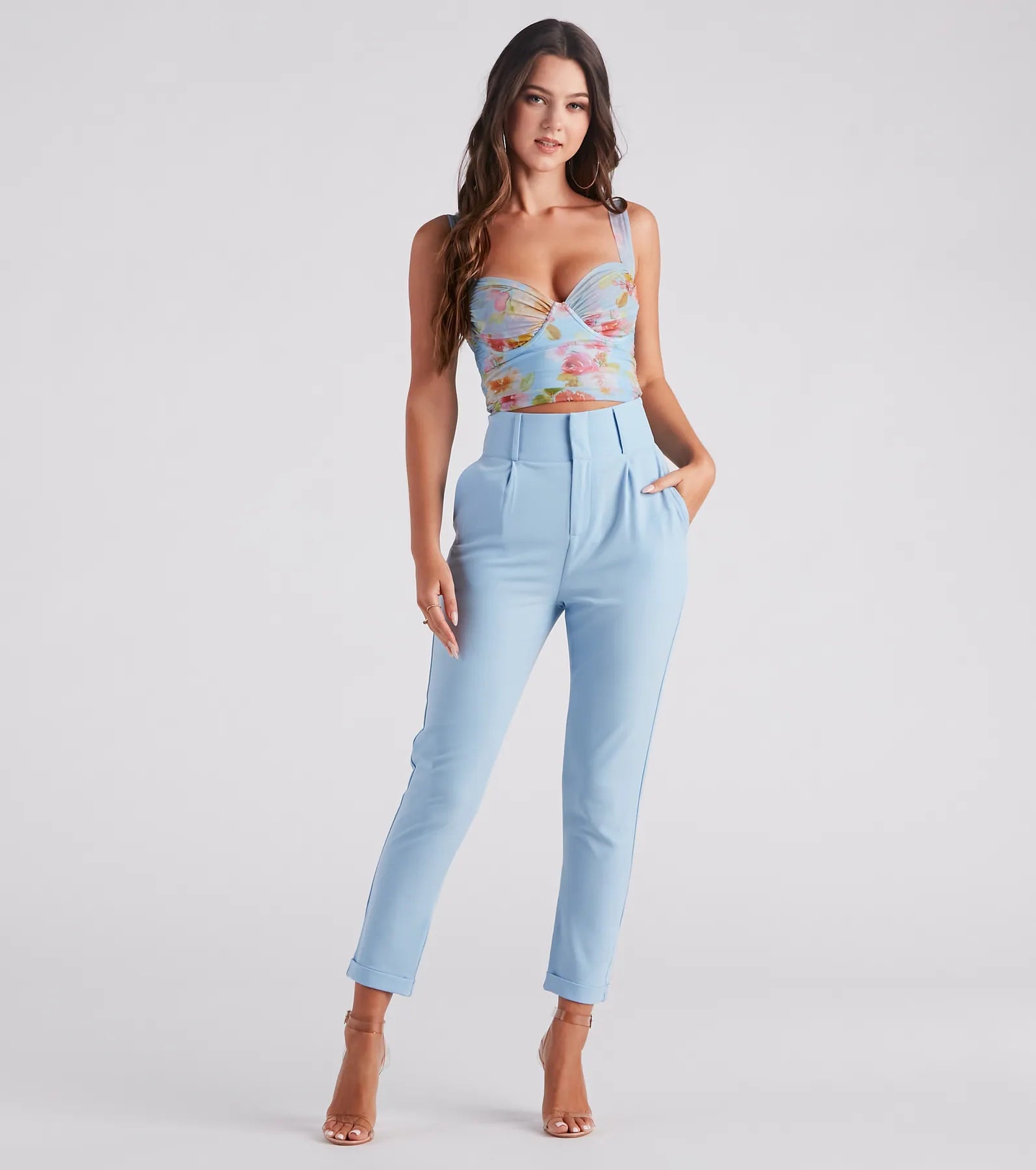Perfectly Pleated Cuffed Trouser Pants - Image 14