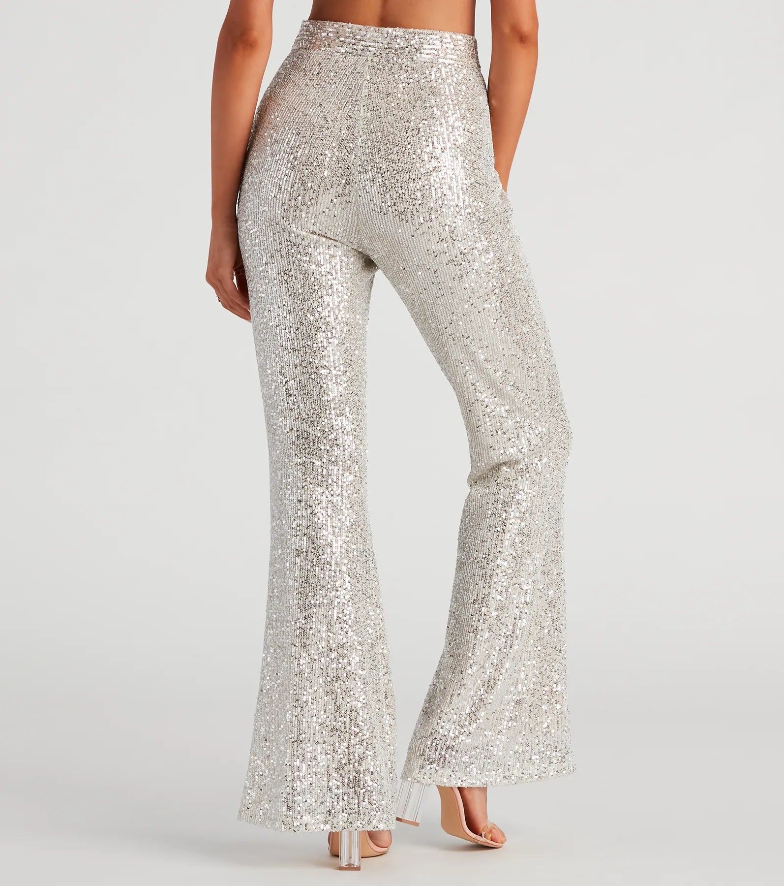 Sparkle Show Sequin Flare Pants - Image 2